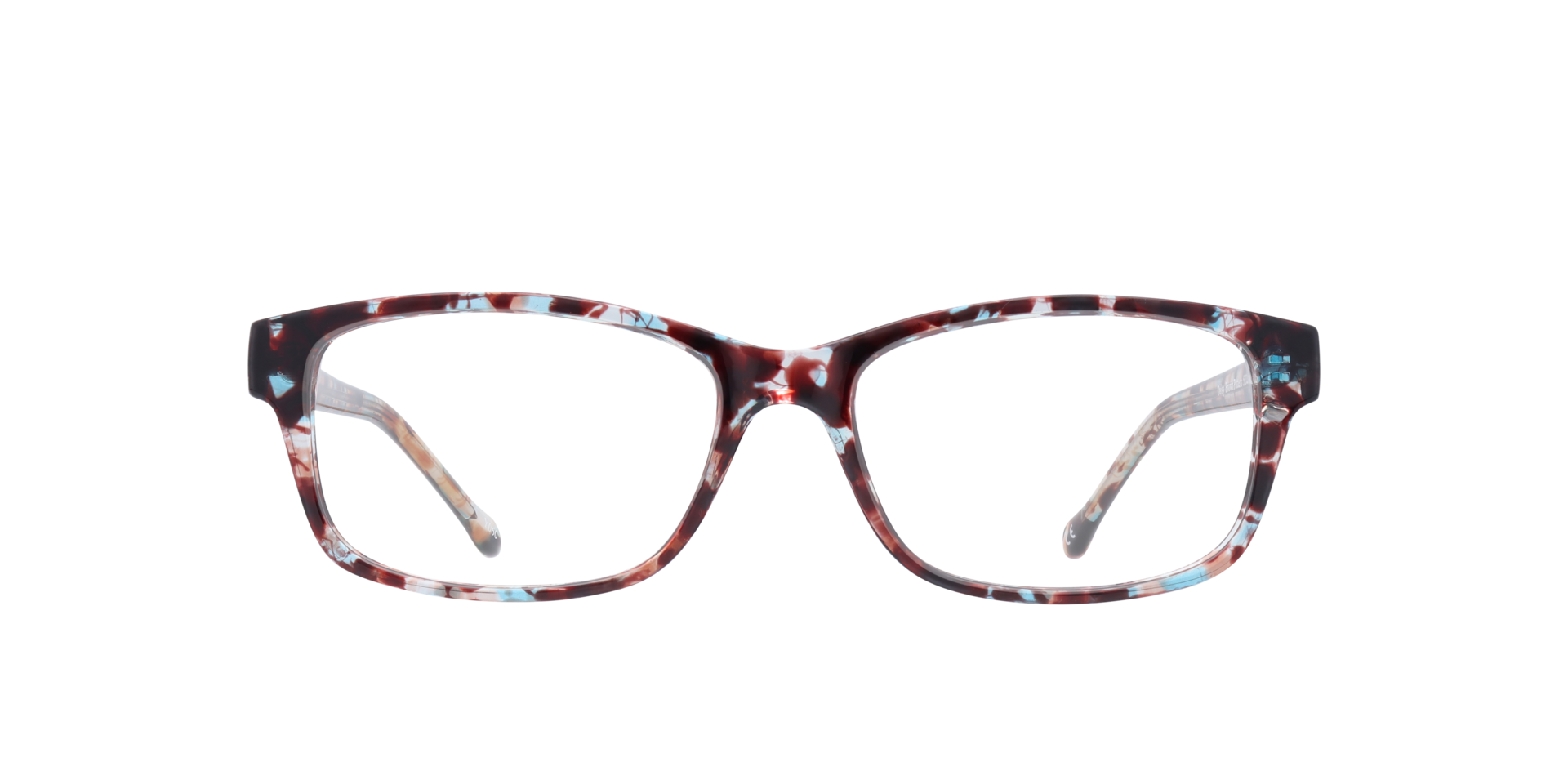 Daisy Brown Pattern PlasticEyeglass Frames for Glasses Direct, Front View