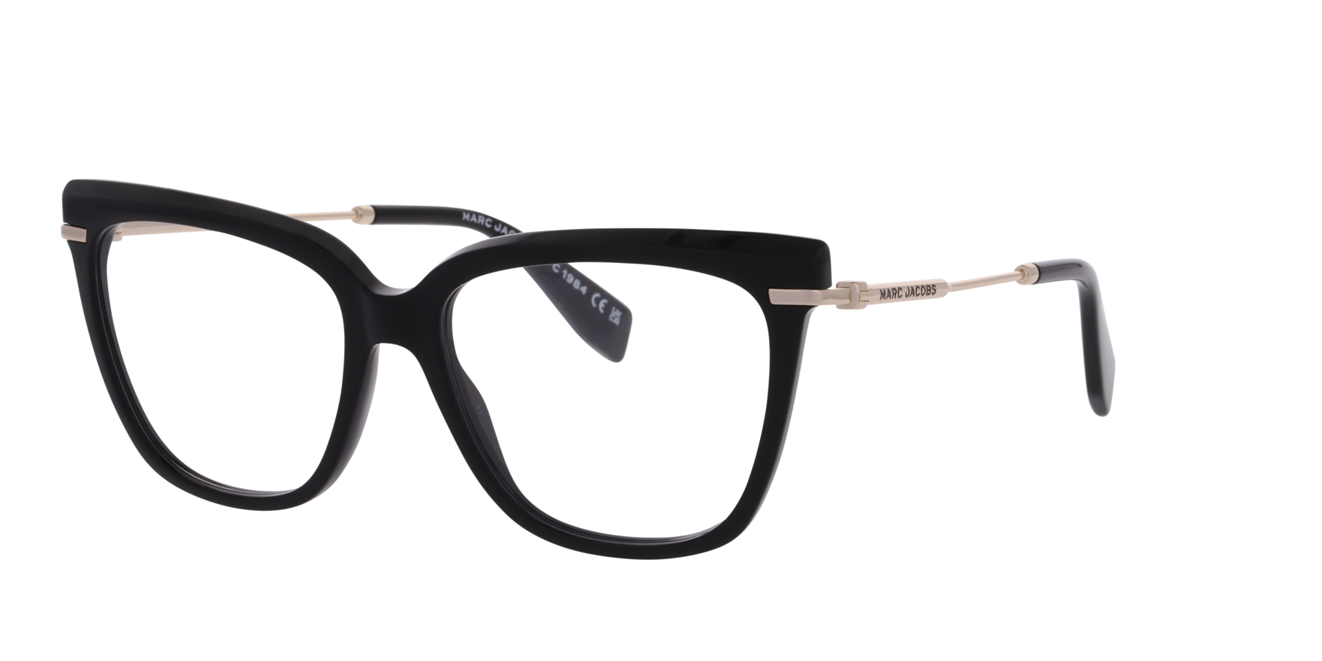 MARC 891 Black Gold AcetateEyeglass Frames for Glasses Direct, Angle View