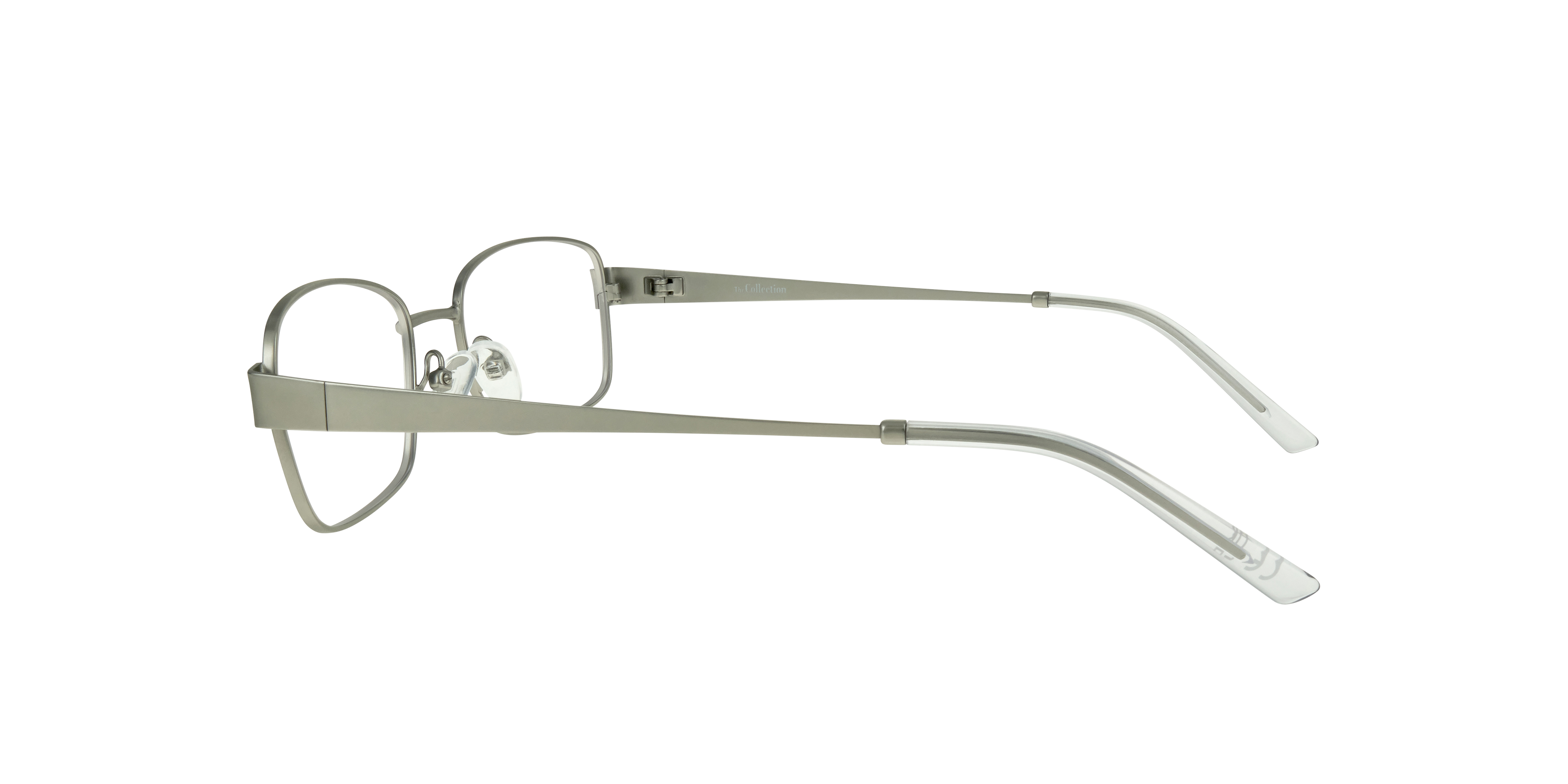 Karl Matte Light Grey MetalEyeglass Frames for Glasses Direct, Side View