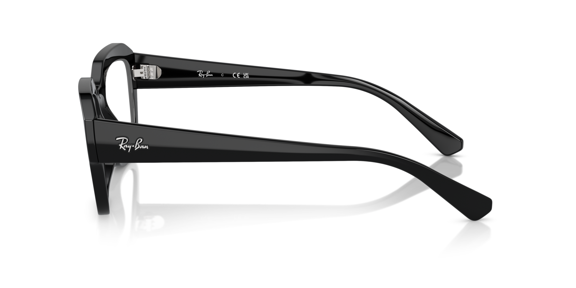 RB7225 Black PlasticEyeglass Frames for Glasses Direct, Side View