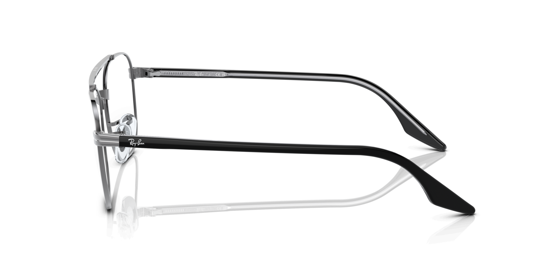 RB6485 Gunmetal MetalEyeglass Frames for Glasses Direct, Side View