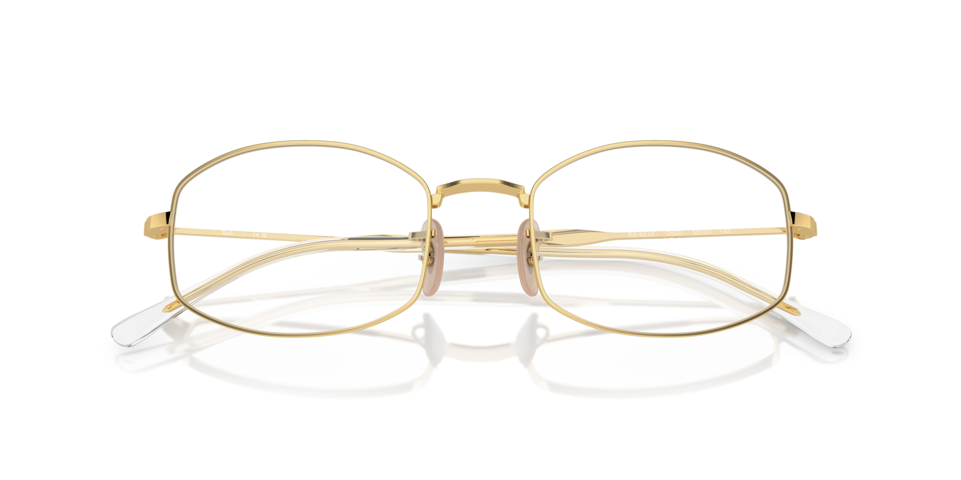 RB6510 Optics Arista Gold MetalSunglass Frames for Glasses Direct, Closed View