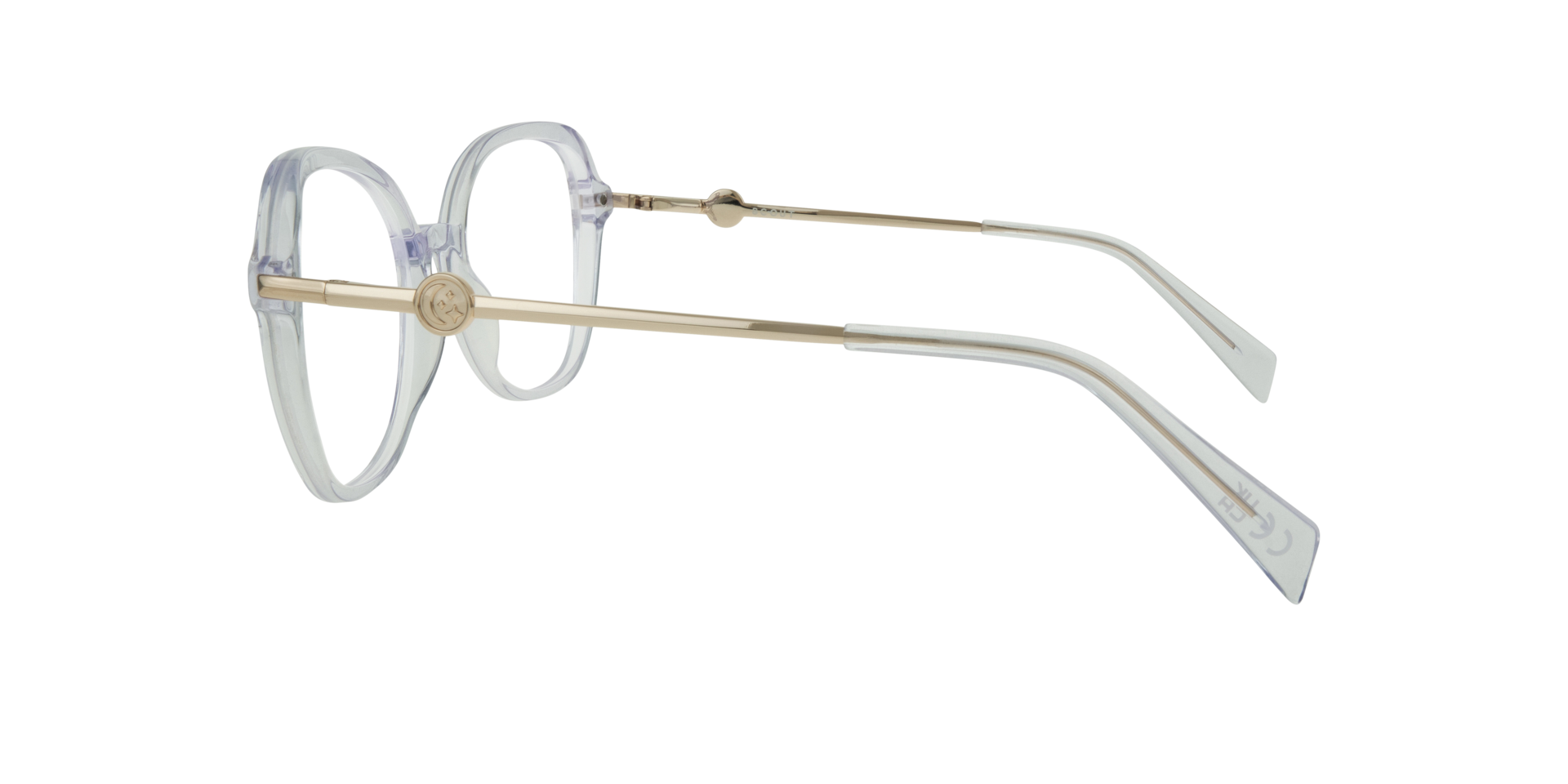 Katalina Crystal Clear AcetateSunglass Frames for Glasses Direct, Side View