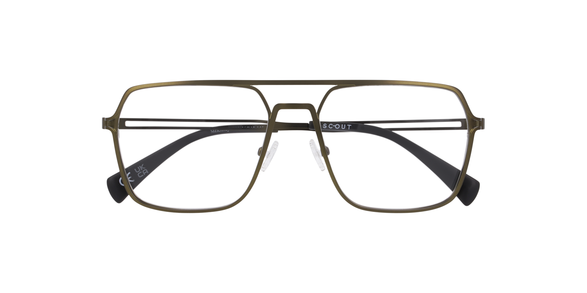 Mckinlay Khaki MetalEyeglass Frames for Glasses Direct, Closed View