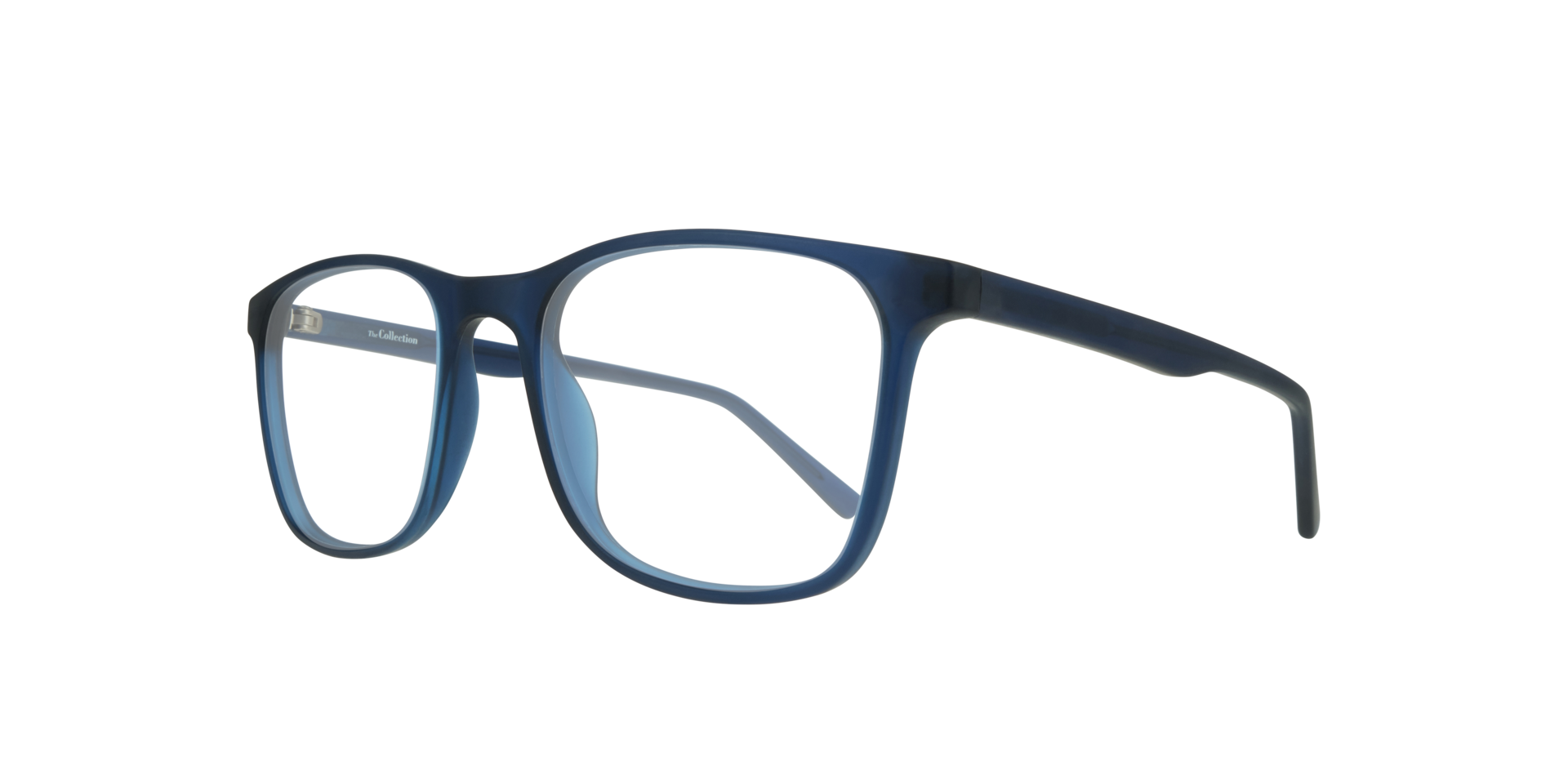 Kris Crystal Blue PlasticEyeglass Frames for Glasses Direct, Angle View