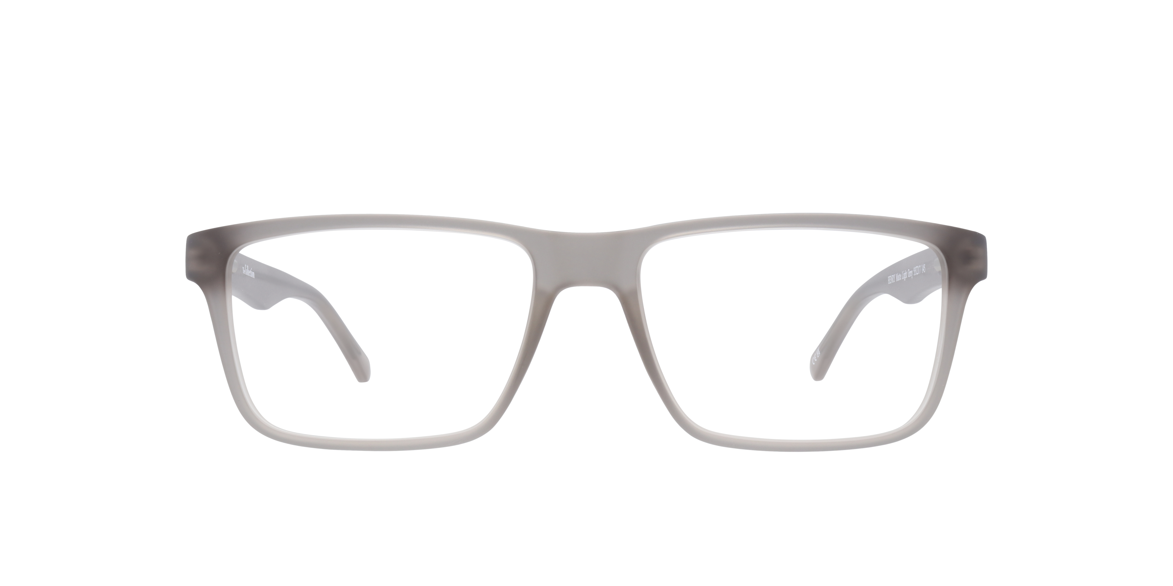 Henry Matte Light Grey PlasticEyeglass Frames for Glasses Direct, Front View