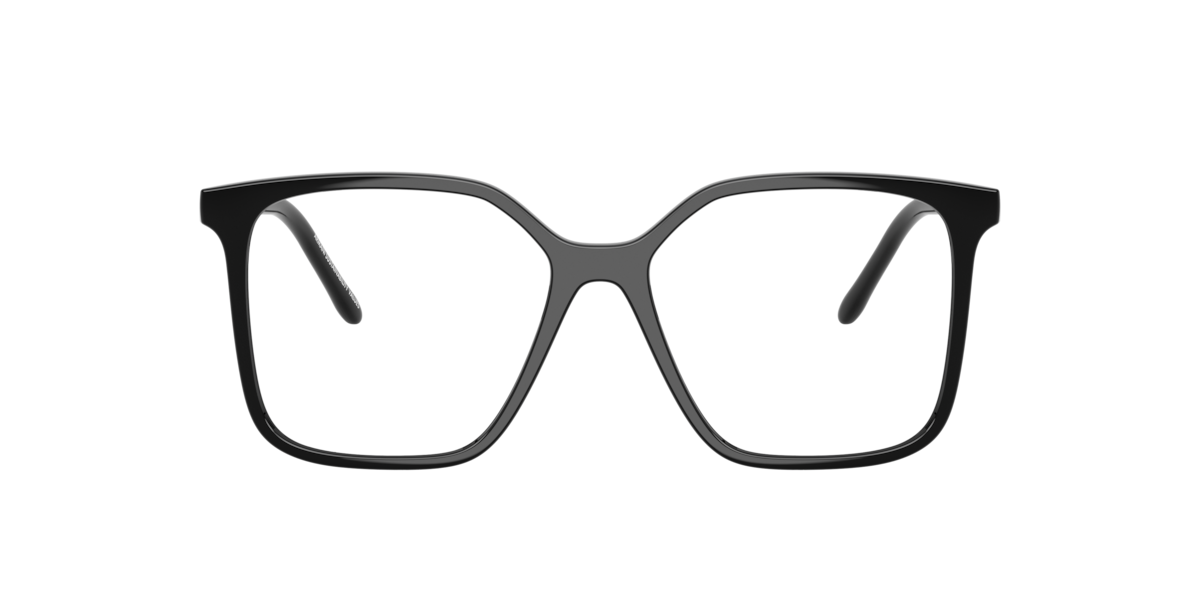 Armani Exchange Women's Shiny Black Irregular Plastic Eyeglasses Online - Full Rim - Ax3132