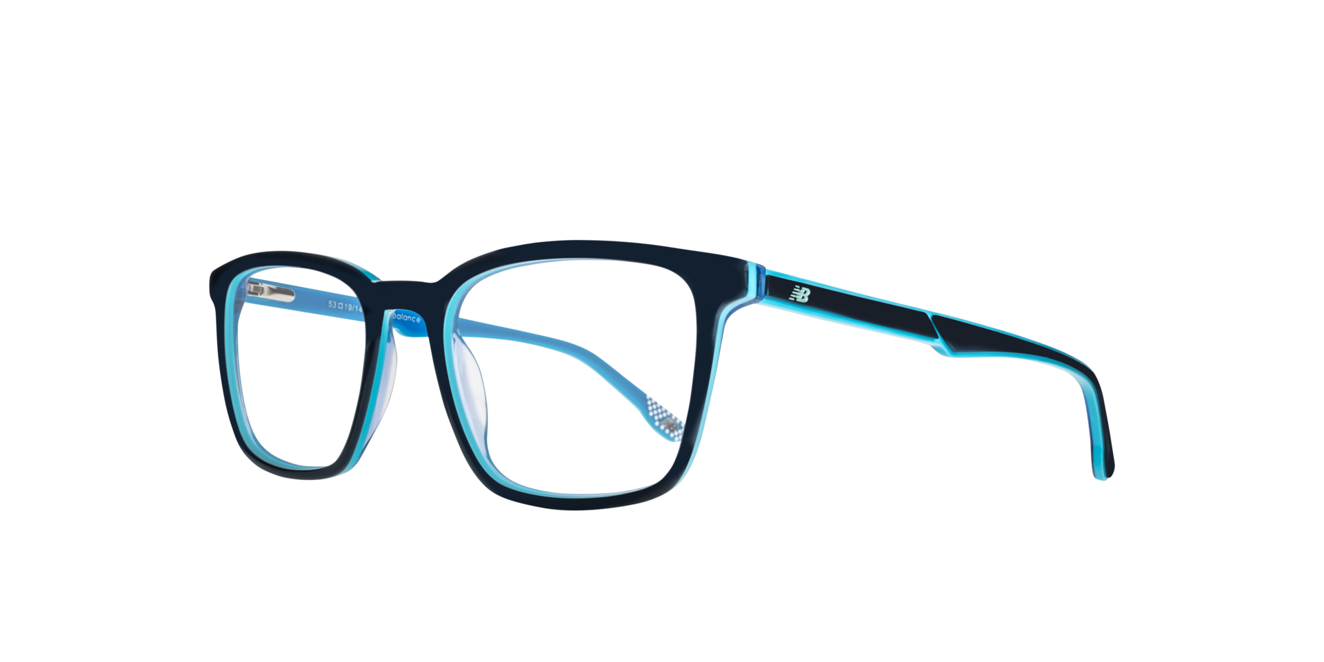 NB4163 Blue AcetateEyeglass Frames for Glasses Direct, Angle View