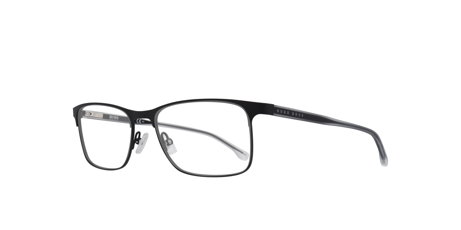 Boss 0967/IT Black Silver MetalEyeglass Frames for Glasses Direct, Angle View