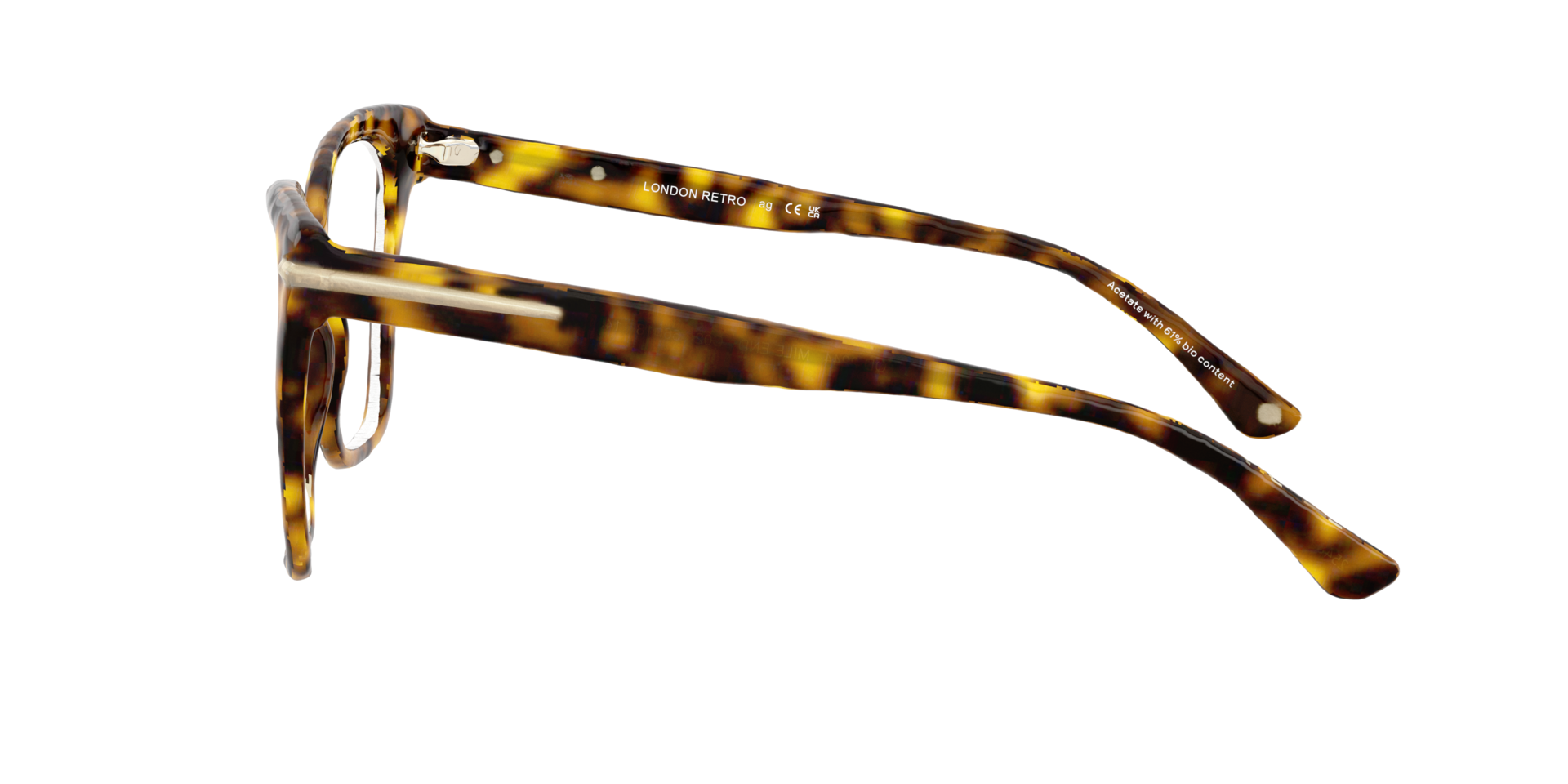 Mile End Havana AcetateEyeglass Frames for Glasses Direct, Side View