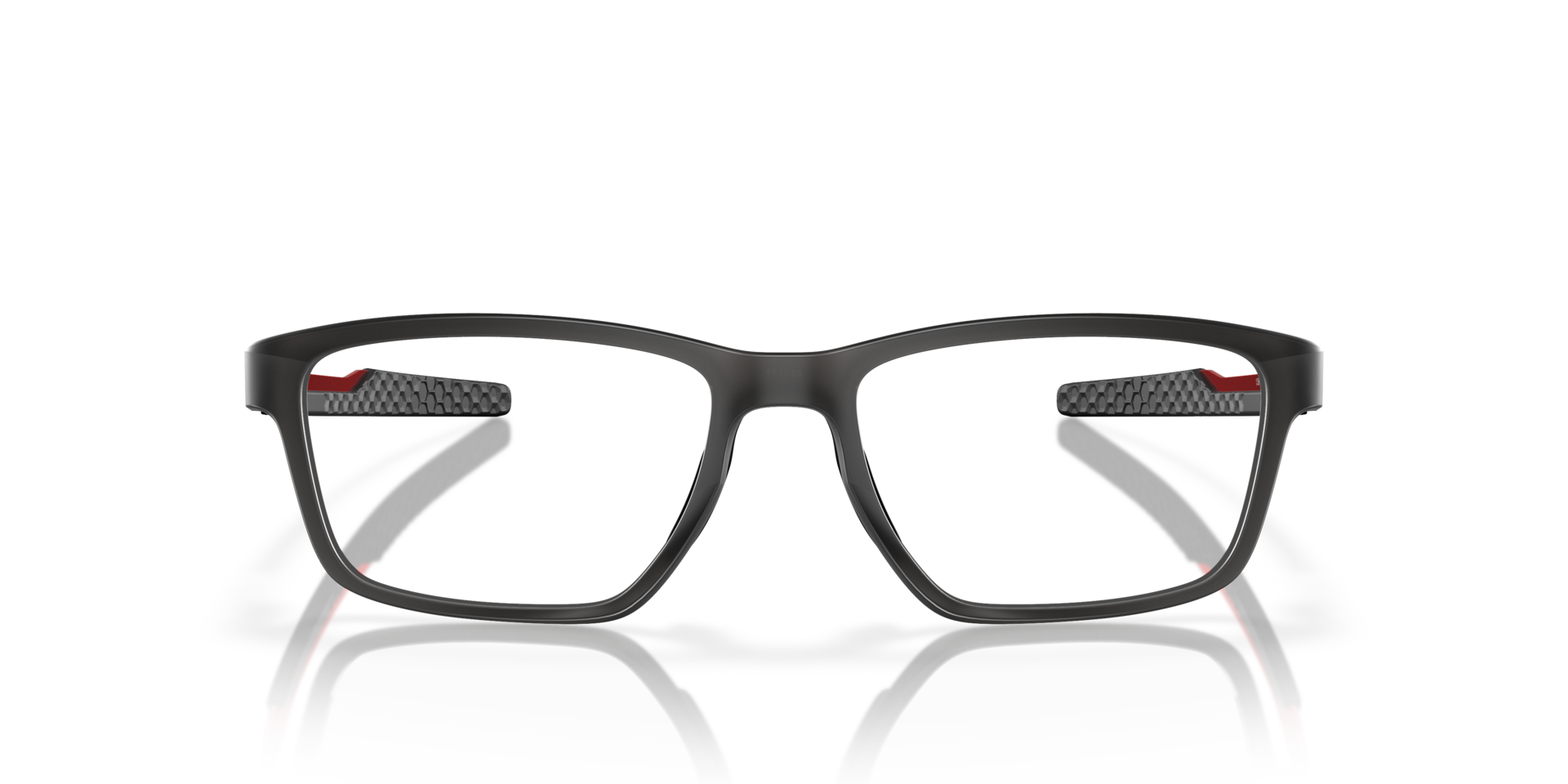 Metalink Satin Grey Smoke PlasticEyeglass Frames for Glasses Direct, Front View