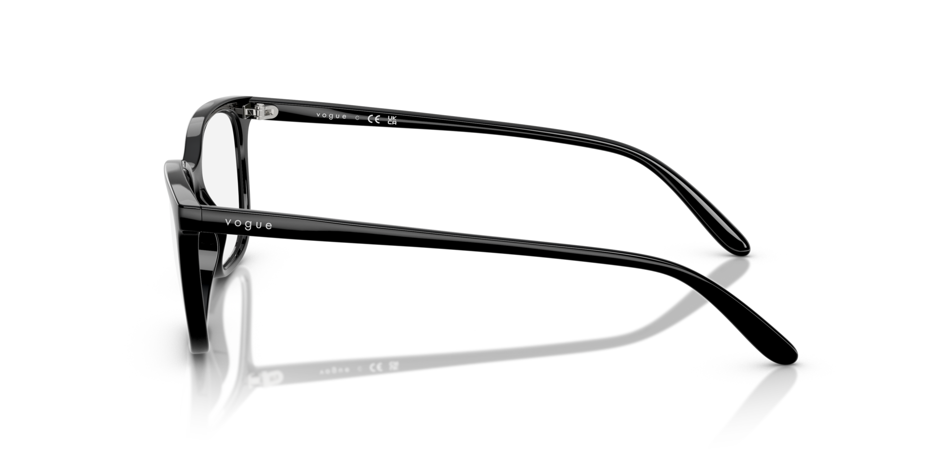 VO5621 Black PlasticEyeglass Frames for Glasses Direct, Side View