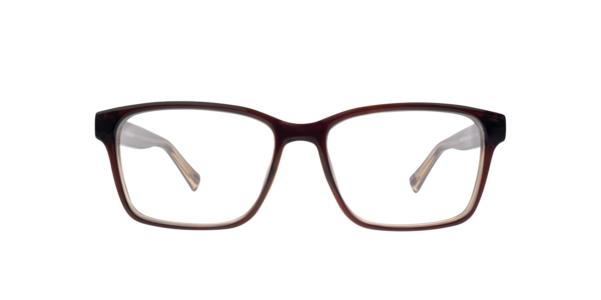 Harry Bi Layer Brown PlasticEyeglass Frames for Glasses Direct, Front View