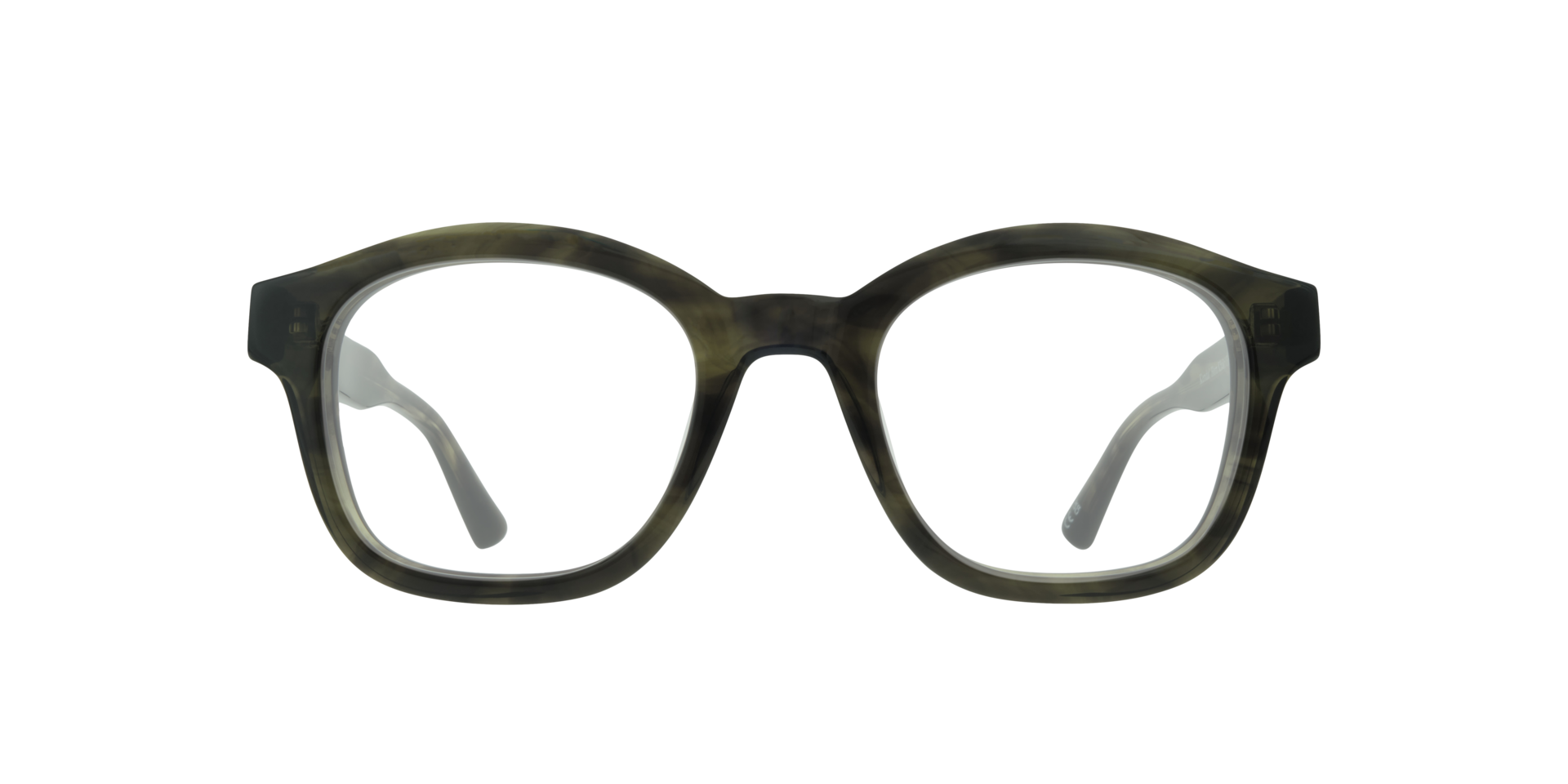 Kendal Horn Khaki Green AcetateEyeglass Frames for Glasses Direct, Front View
