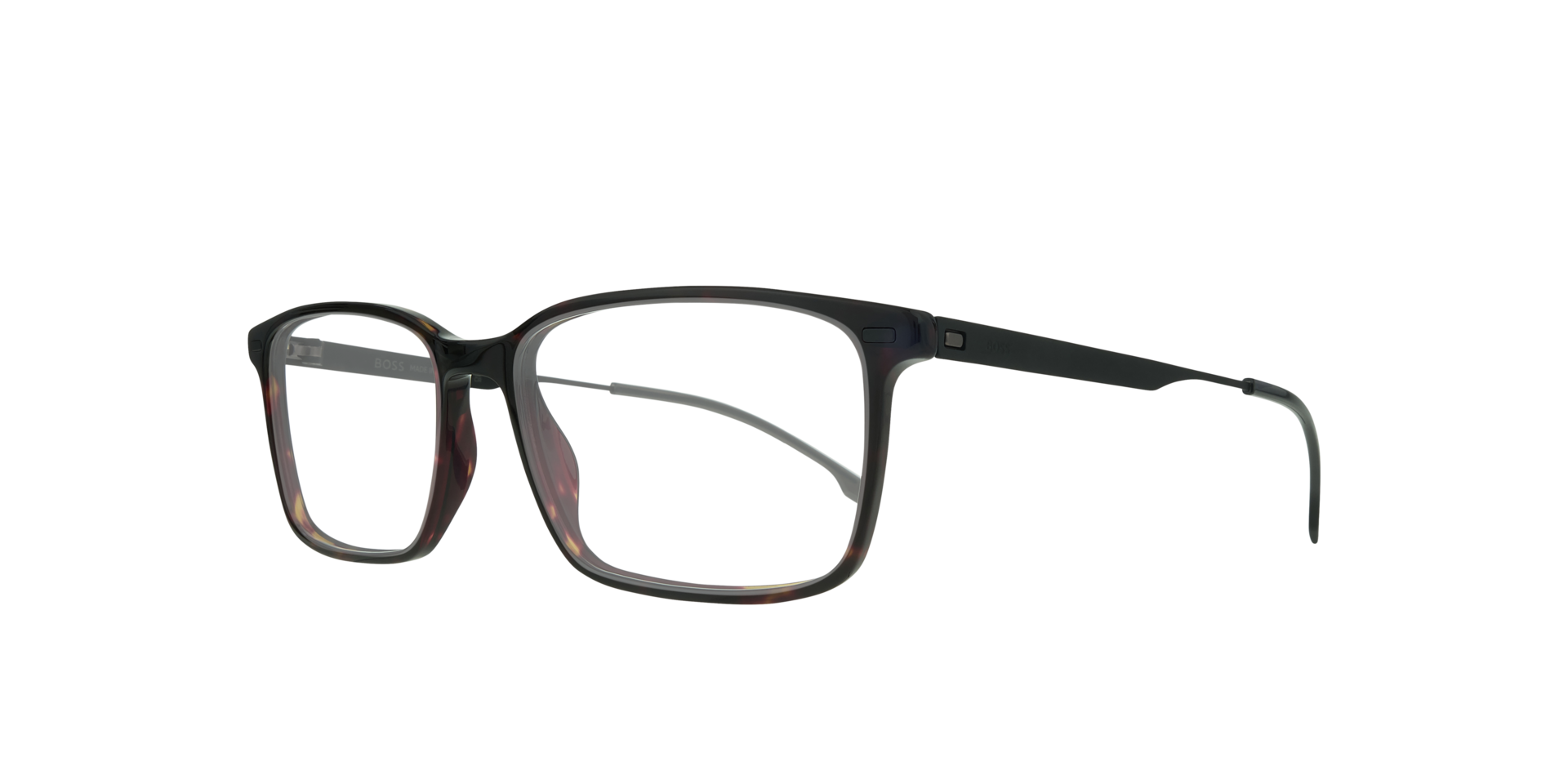BOSS 1643 Tortoise Black AcetateEyeglass Frames for Glasses Direct, Angle View