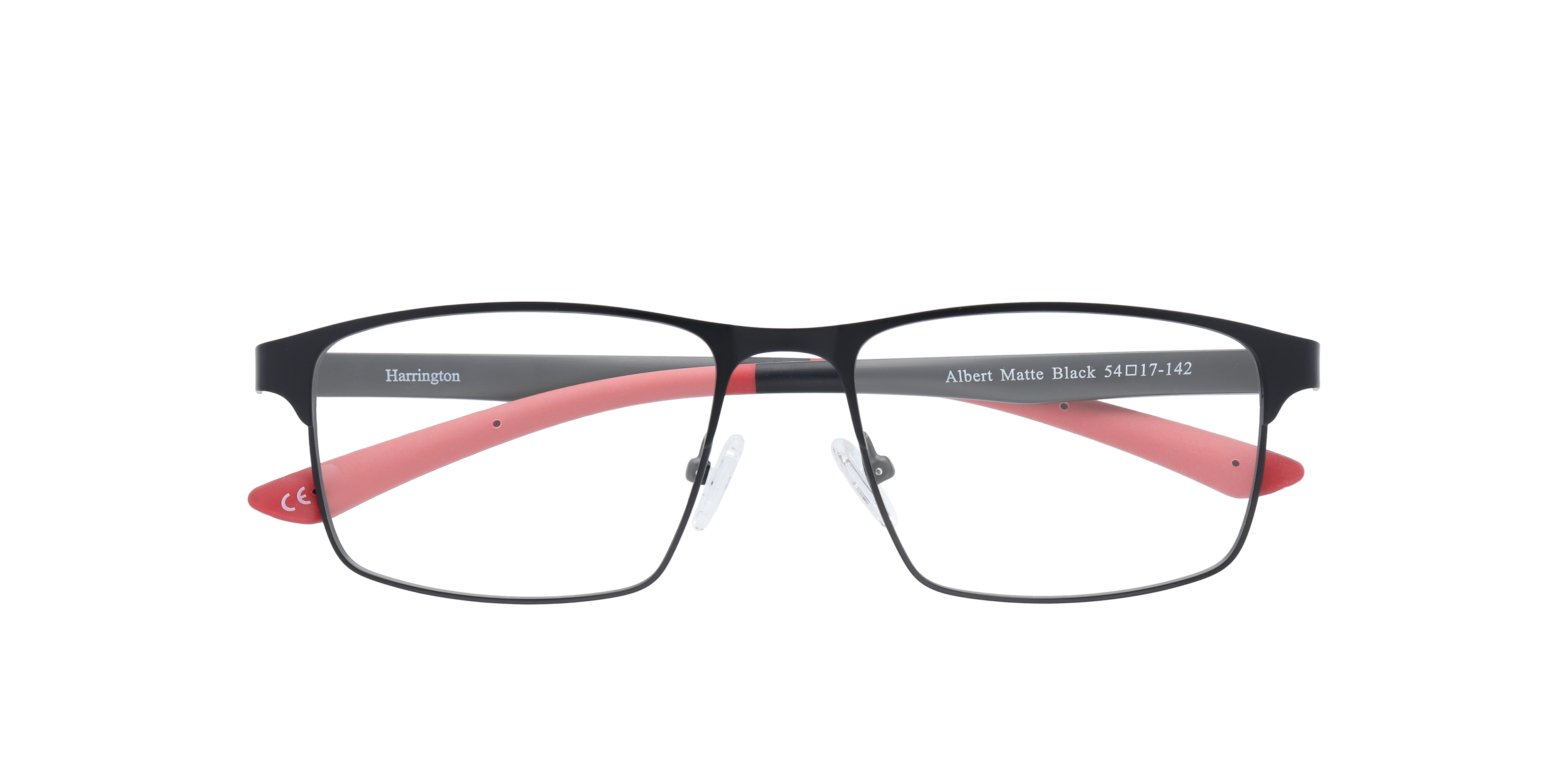 Albert Matte Black MetalEyeglass Frames for Glasses Direct, Closed View