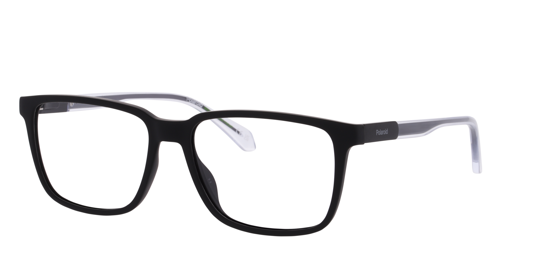 PLD D621 Black PlasticEyeglass Frames for Glasses Direct, Angle View