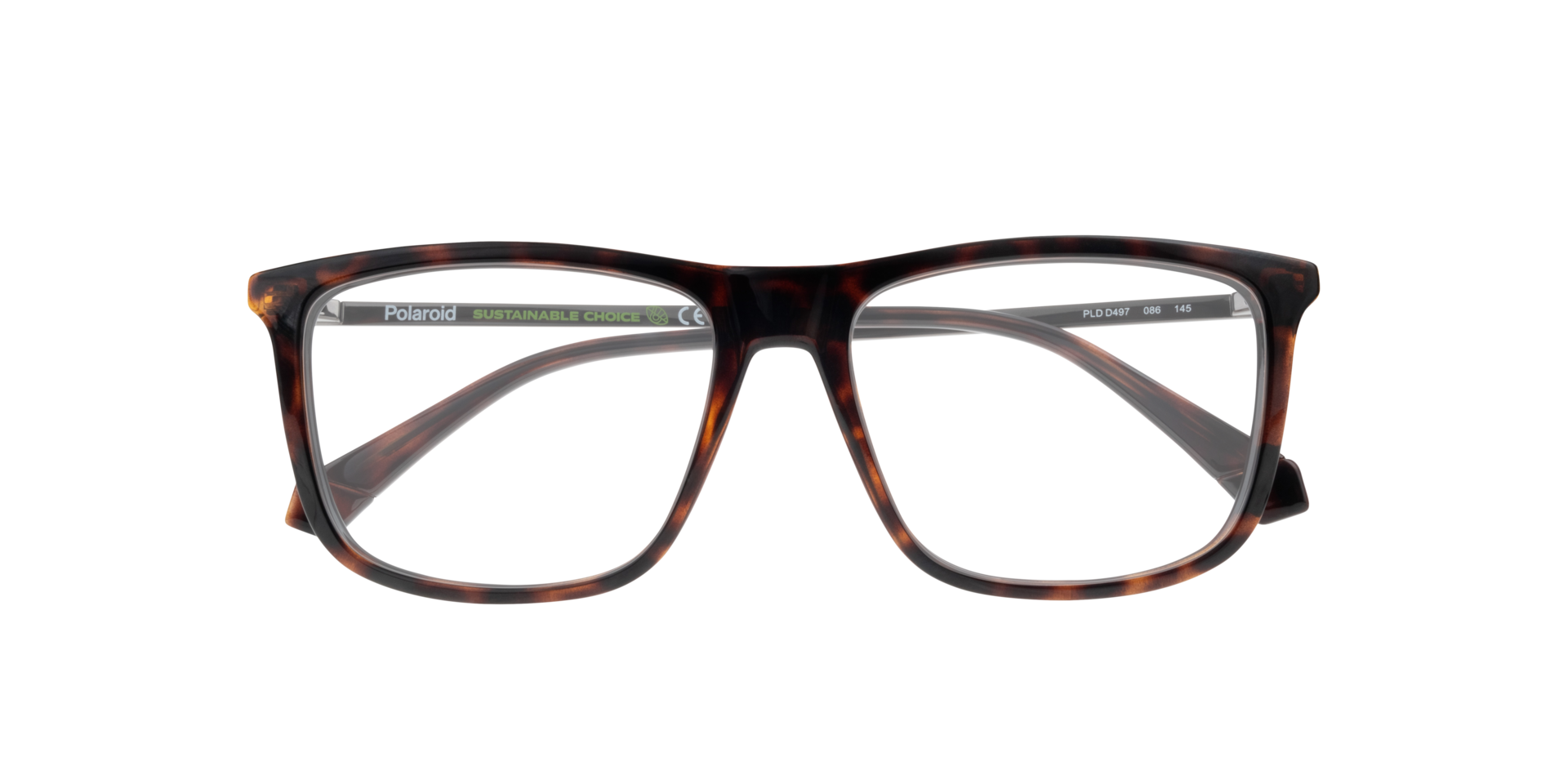 PLD D497 Tortoise Silver PlasticSunglass Frames for Glasses Direct, Closed View