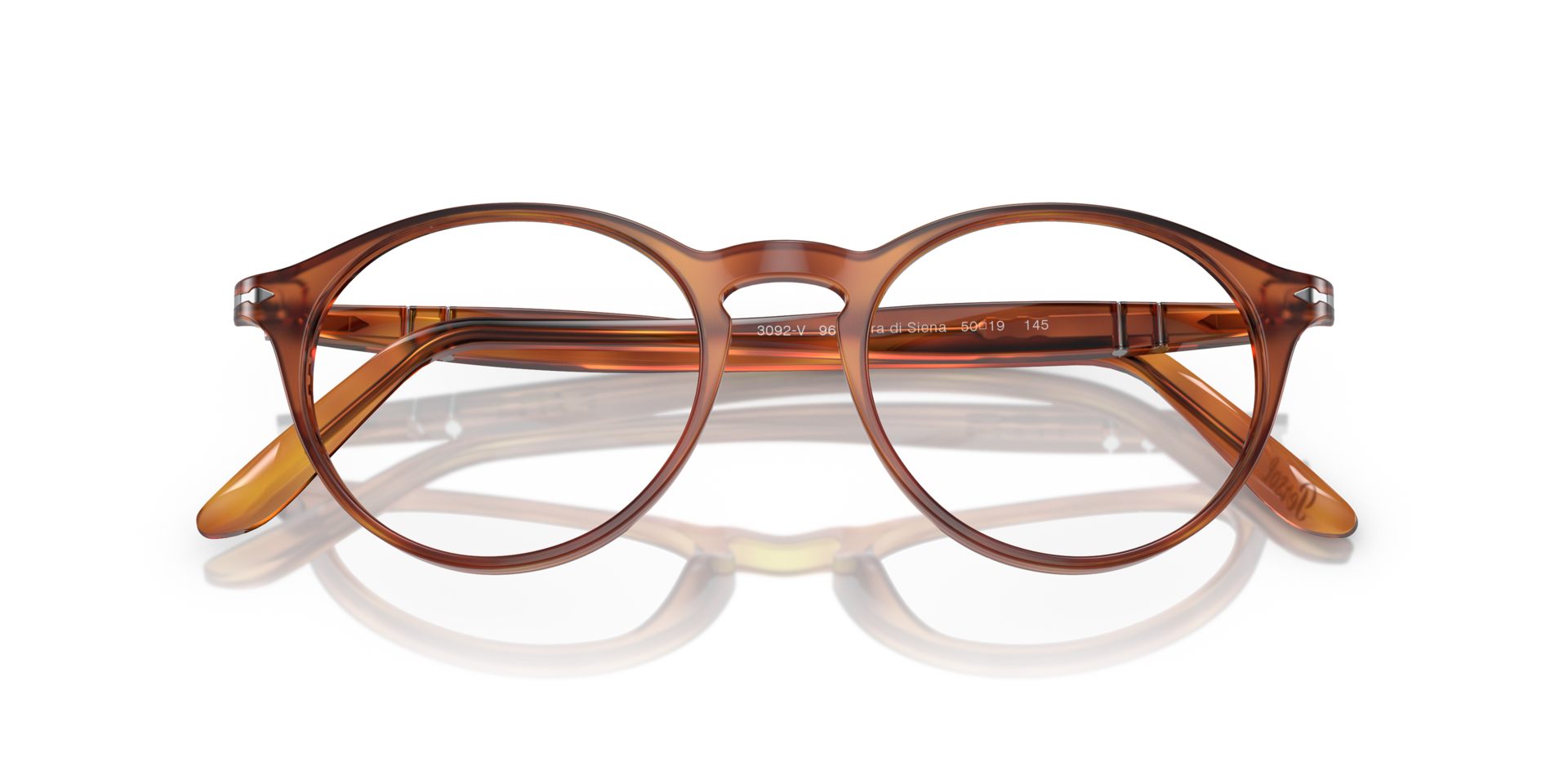 PO3092V Terra Di Siena AcetateEyeglass Frames for Glasses Direct, Closed View