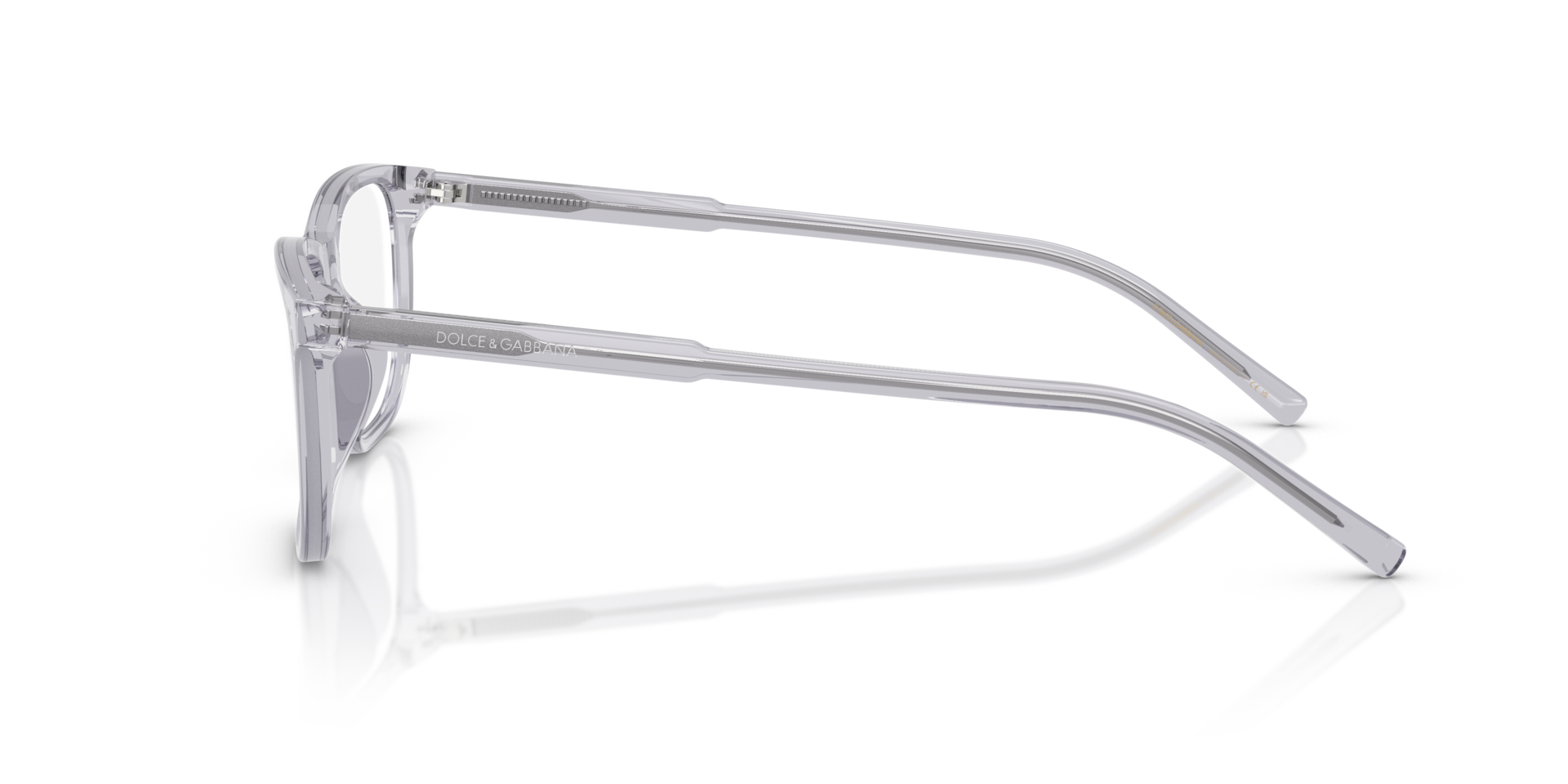 DG3427 Transparent Grey AcetateEyeglass Frames for Glasses Direct, Side View