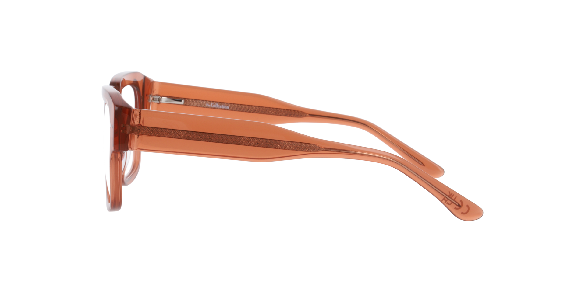 Miller Crystal Light Brown AcetateEyeglass Frames for Glasses Direct, Side View