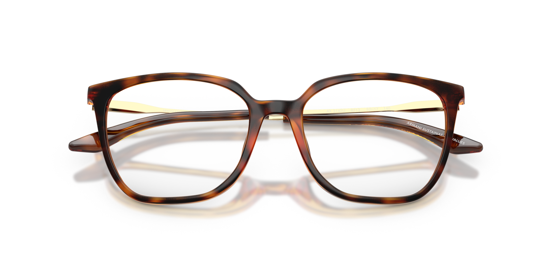 AX3142U Shiny Havana PlasticEyeglass Frames for Glasses Direct, Closed View
