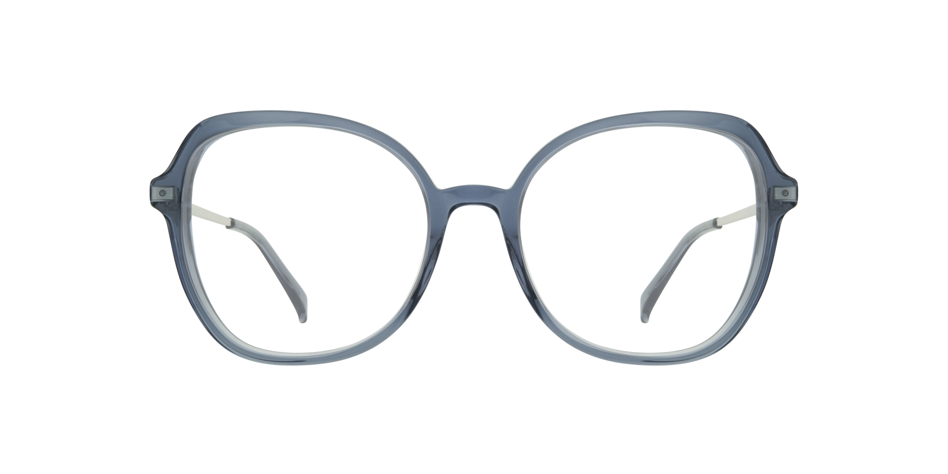 Katalina Translucent Blue AcetateEyeglass Frames for Glasses Direct, Front View