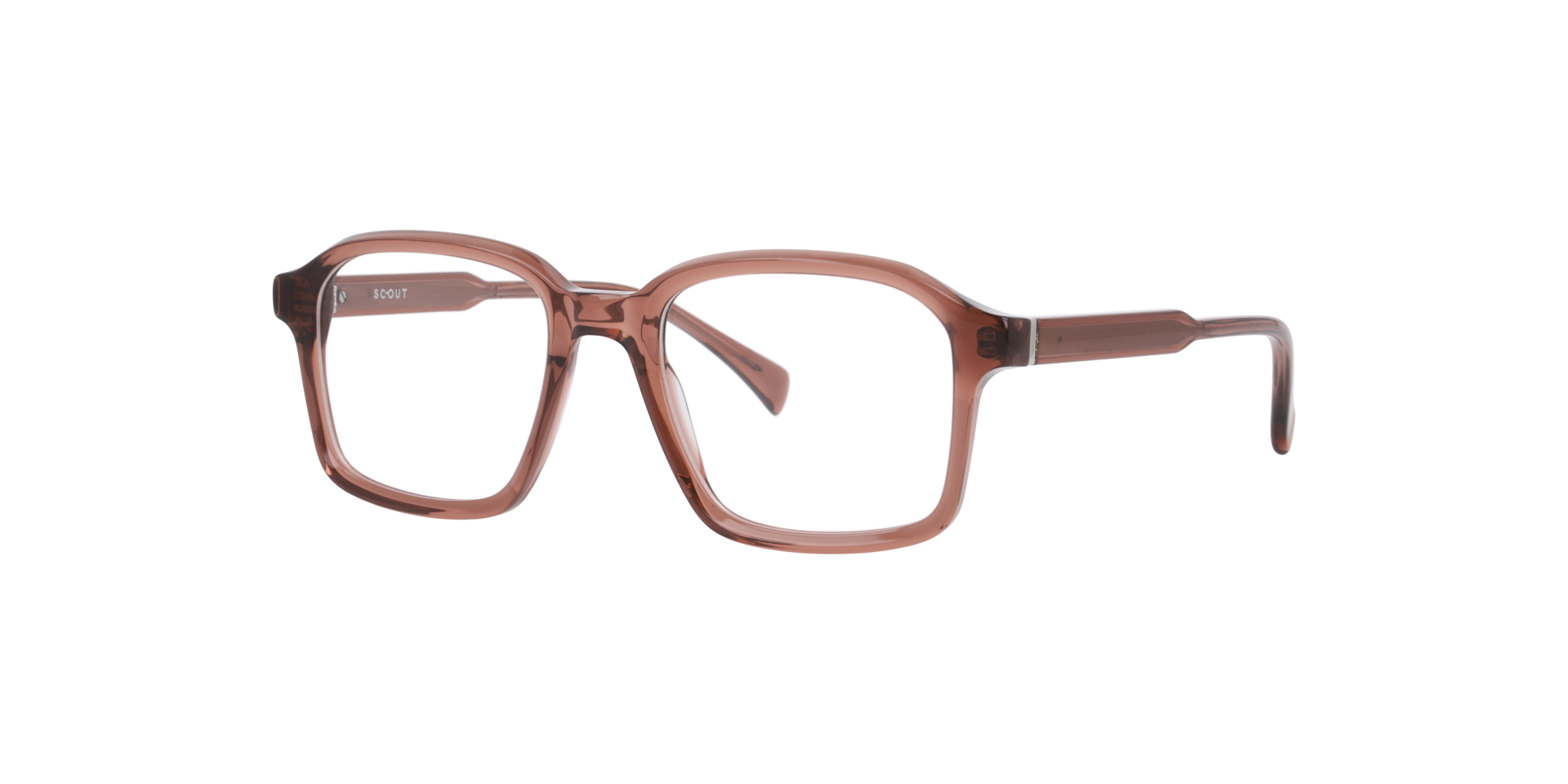 Martie Crystal Brown AcetateEyeglass Frames for Glasses Direct, Angle View