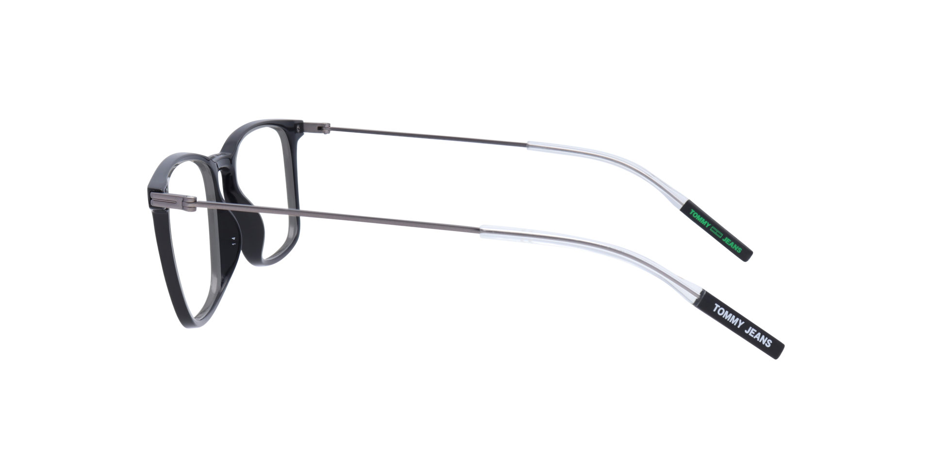 TJ 0061 Black Silver PlasticEyeglass Frames for Glasses Direct, Side View