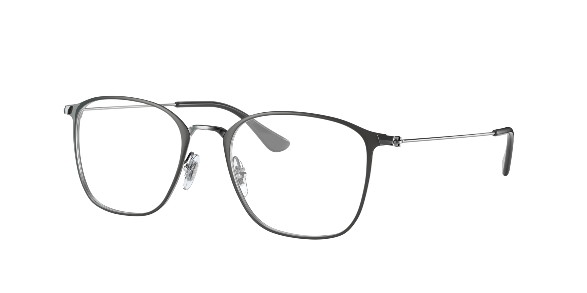 RB6466 Grey On Gunmetal MetalEyeglass Frames for Glasses Direct, Angle View