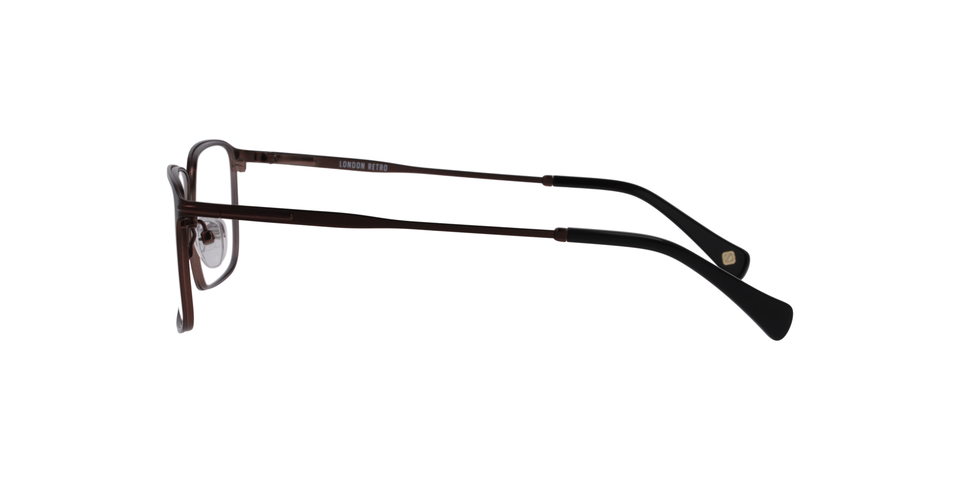 Malden Brown MetalEyeglass Frames for Glasses Direct, Side View