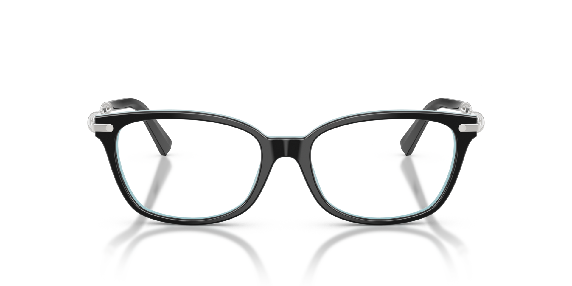 TF2281 Black On Tiffany Blue AcetateEyeglass Frames for Glasses Direct, Front View