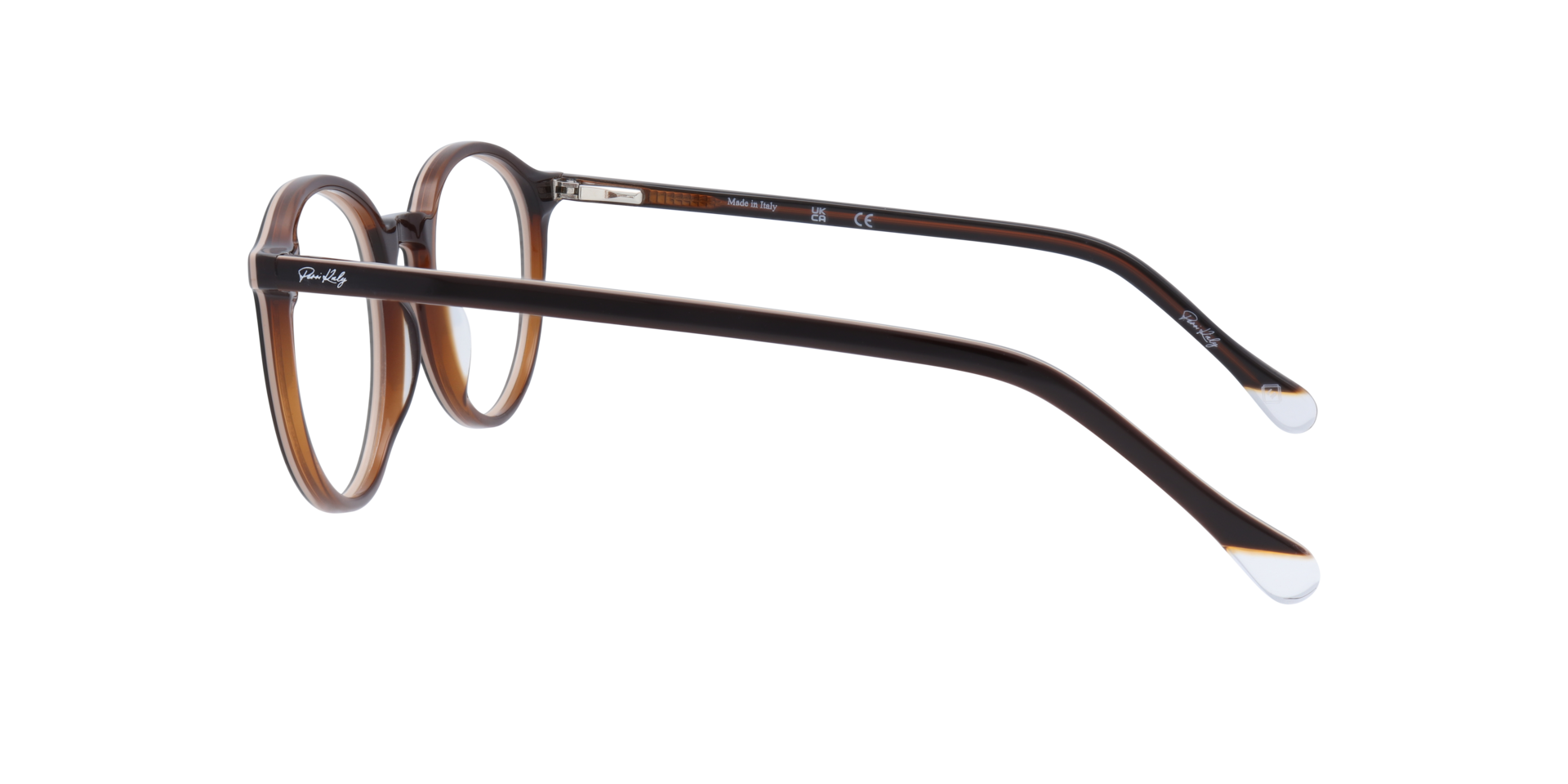 ZEROTHREE Brown AcetateEyeglass Frames for Glasses Direct, Side View