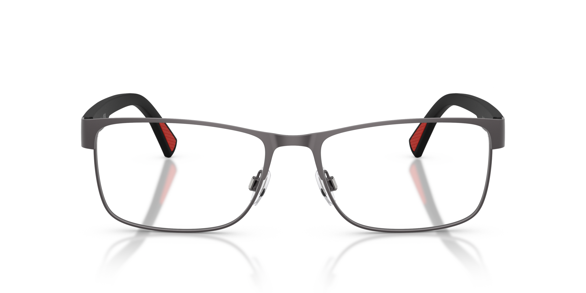 PH1244 Semishiny Dark Gunmetal MetalEyeglass Frames for Glasses Direct, Front View