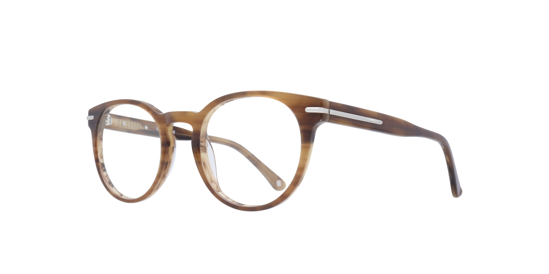 Dalston Shiny Brown Horn AcetateEyeglass Frames for Glasses Direct, Angle View