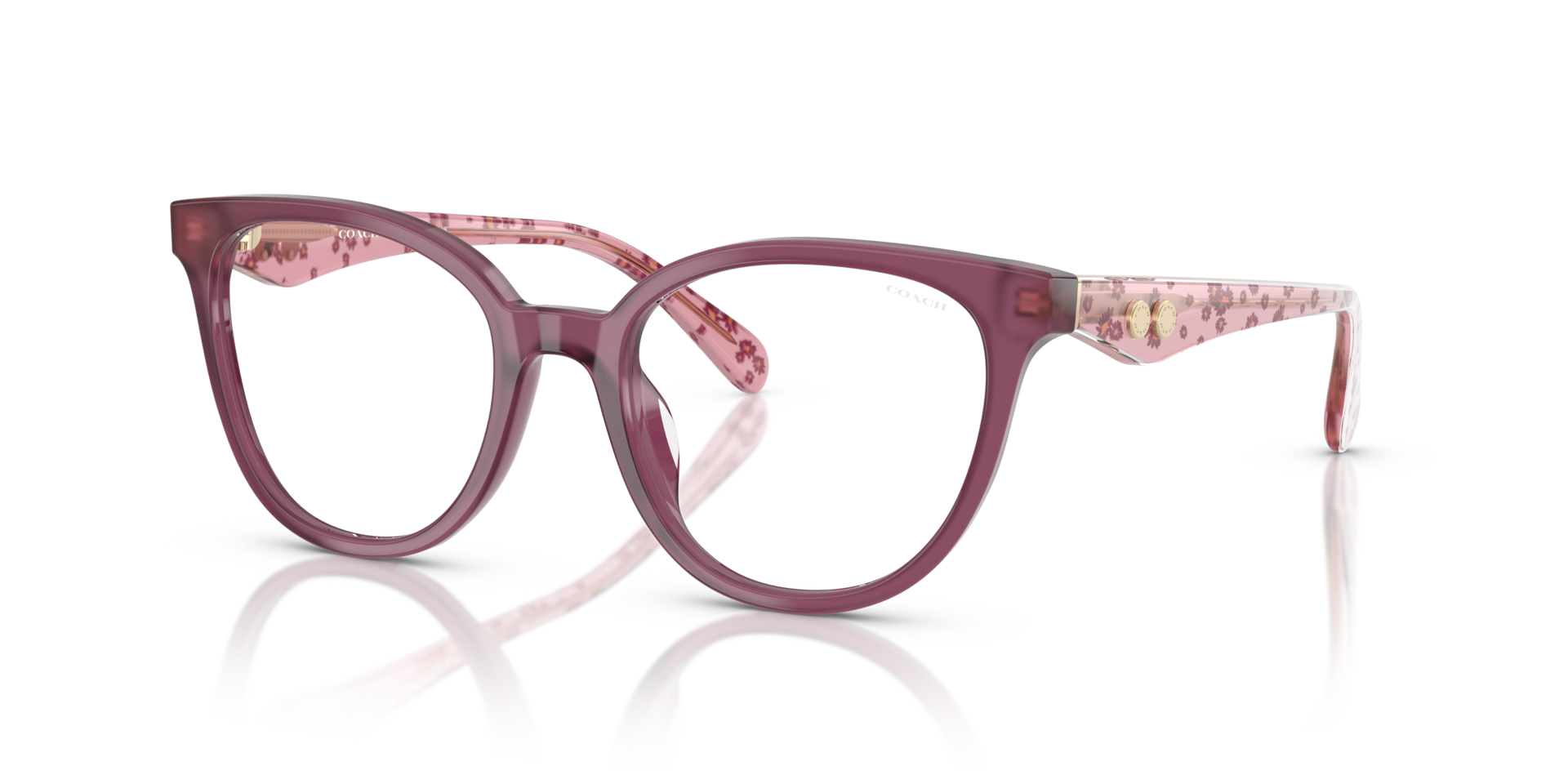 HC6259U Milky Purple AcetateEyeglass Frames for Glasses Direct, Angle View