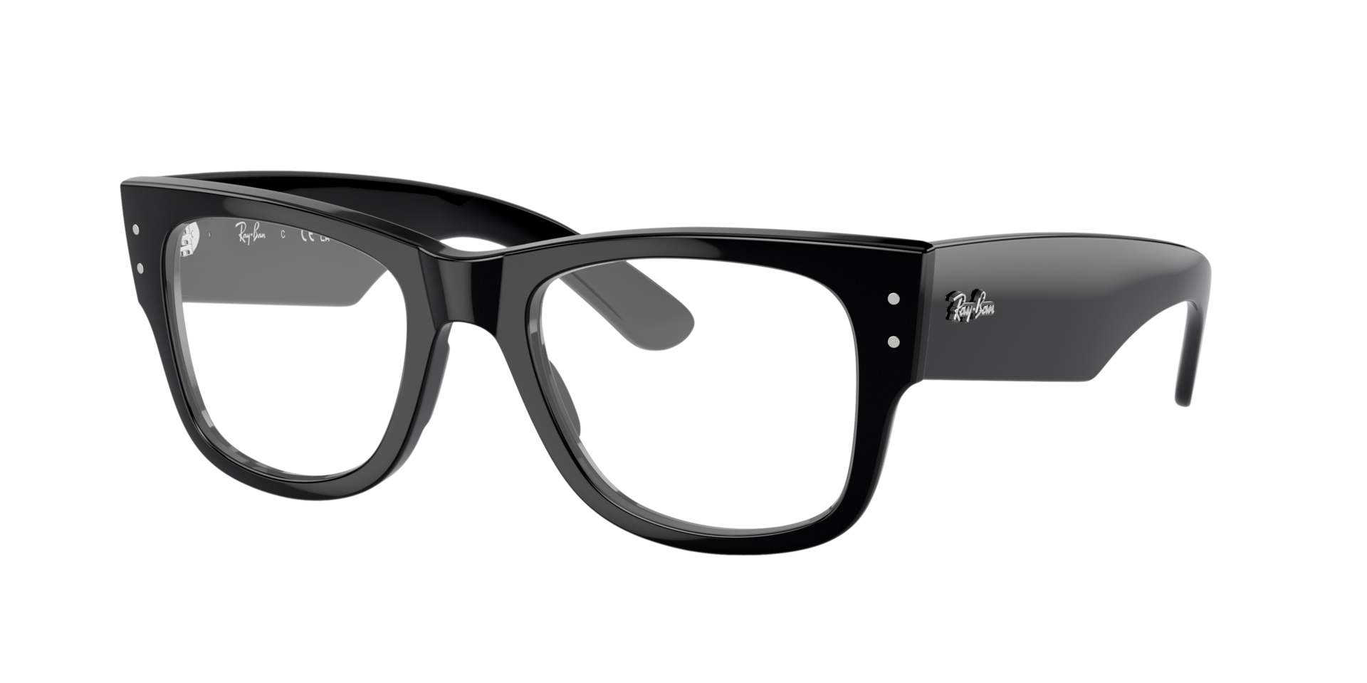 RB0840V Black PlasticEyeglass Frames for Glasses Direct, Angle View