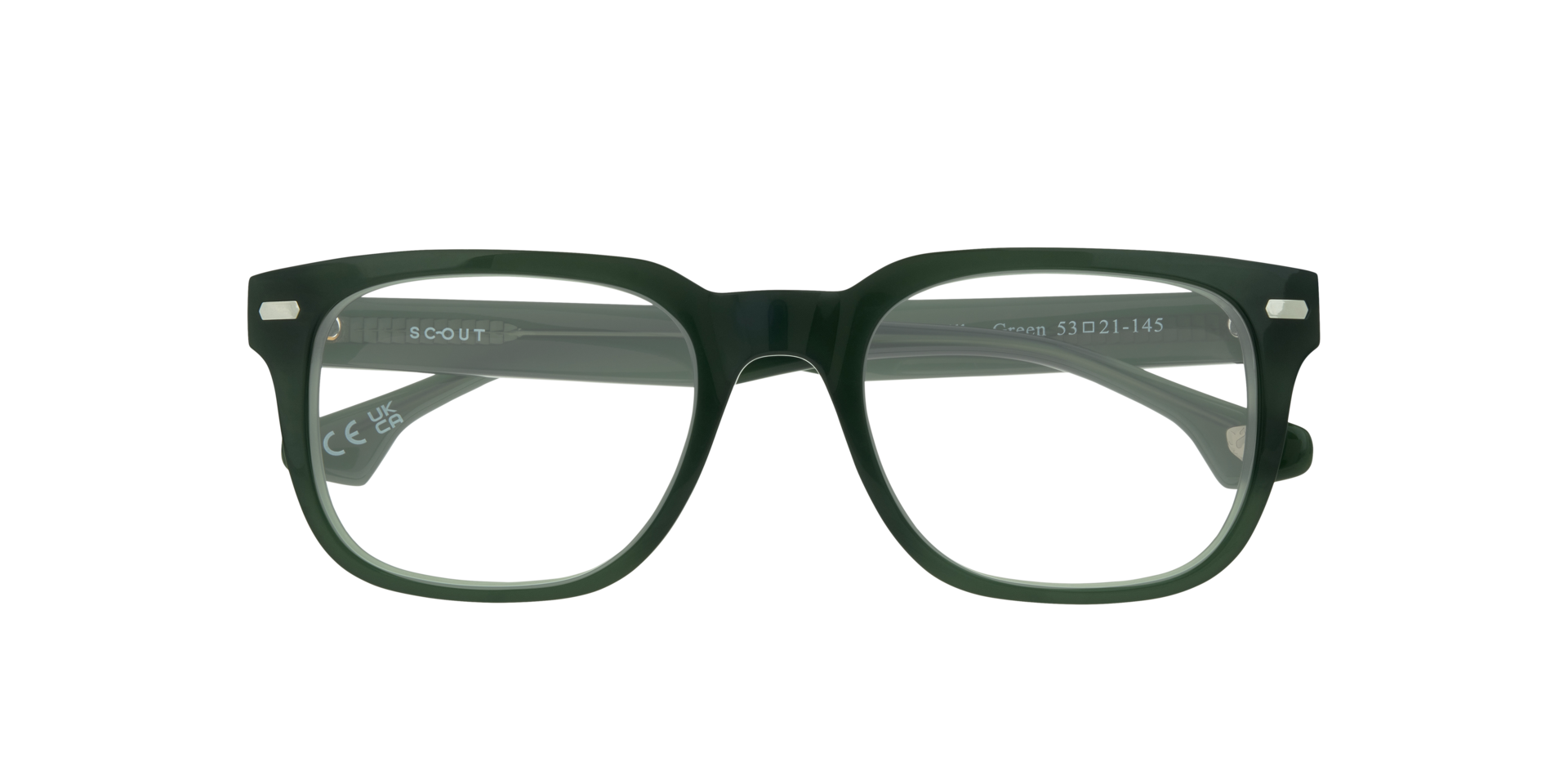 Kaiden Milky Green AcetateSunglass Frames for Glasses Direct, Closed View