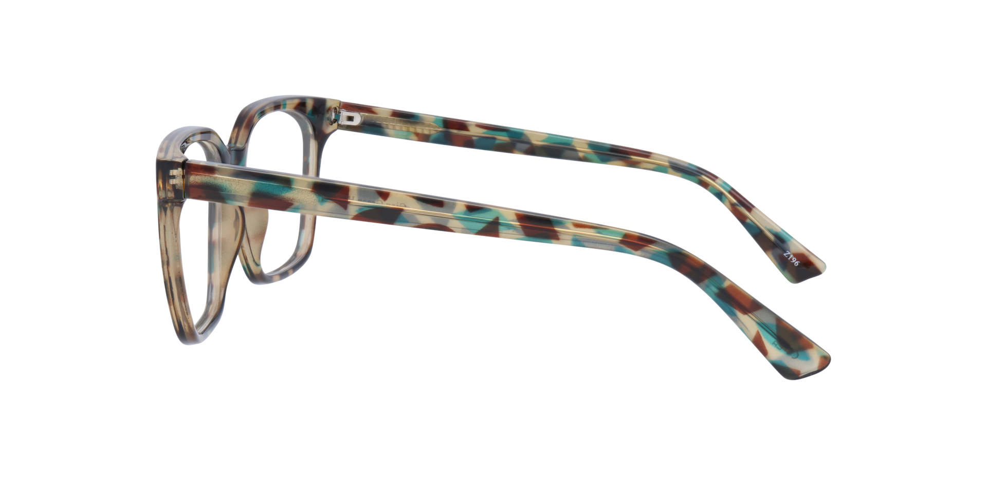 Gian Green Havana PlasticEyeglass Frames for Glasses Direct, Side View