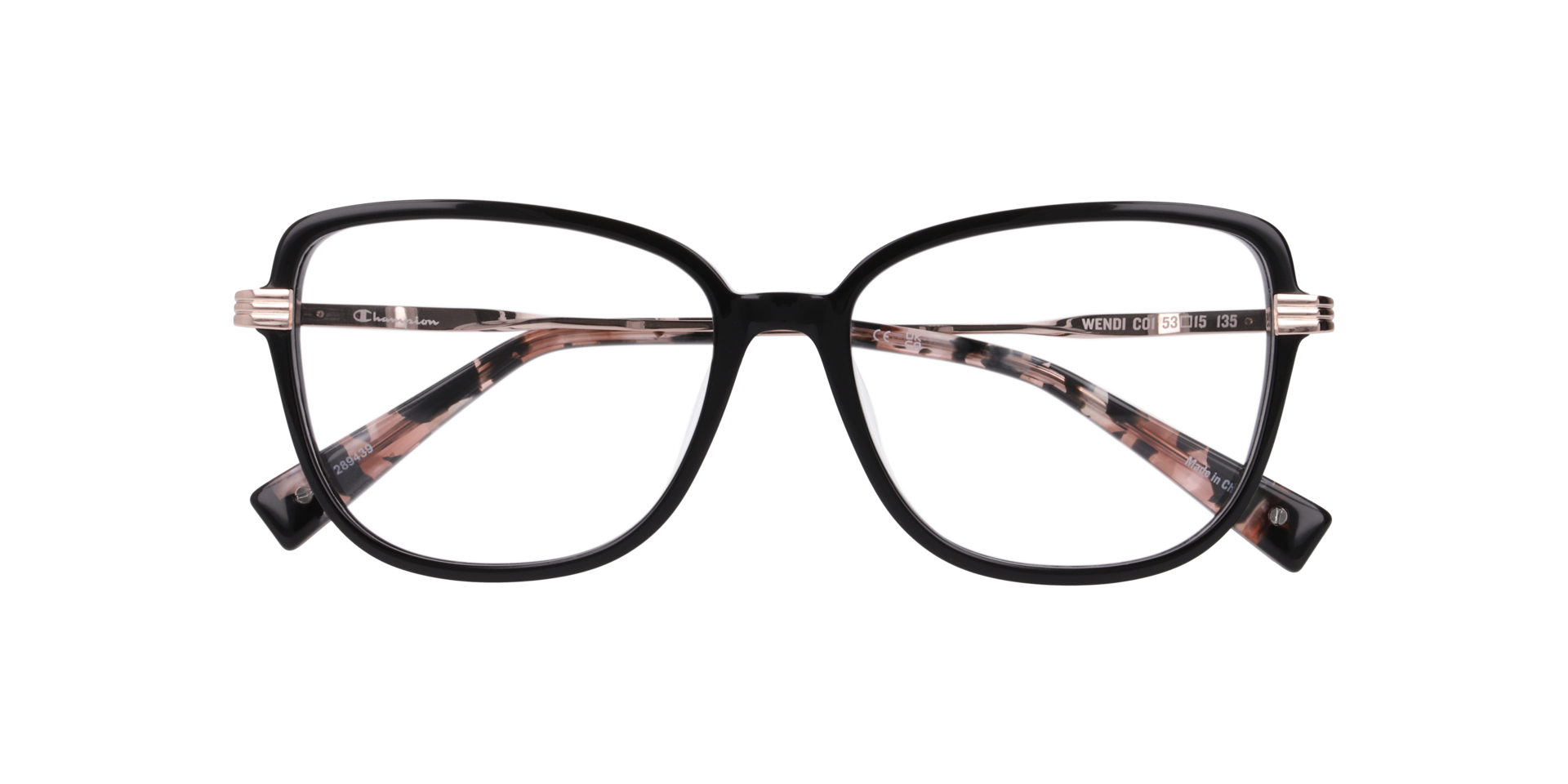 Cuwendi Black AcetateEyeglass Frames for Glasses Direct, Closed View