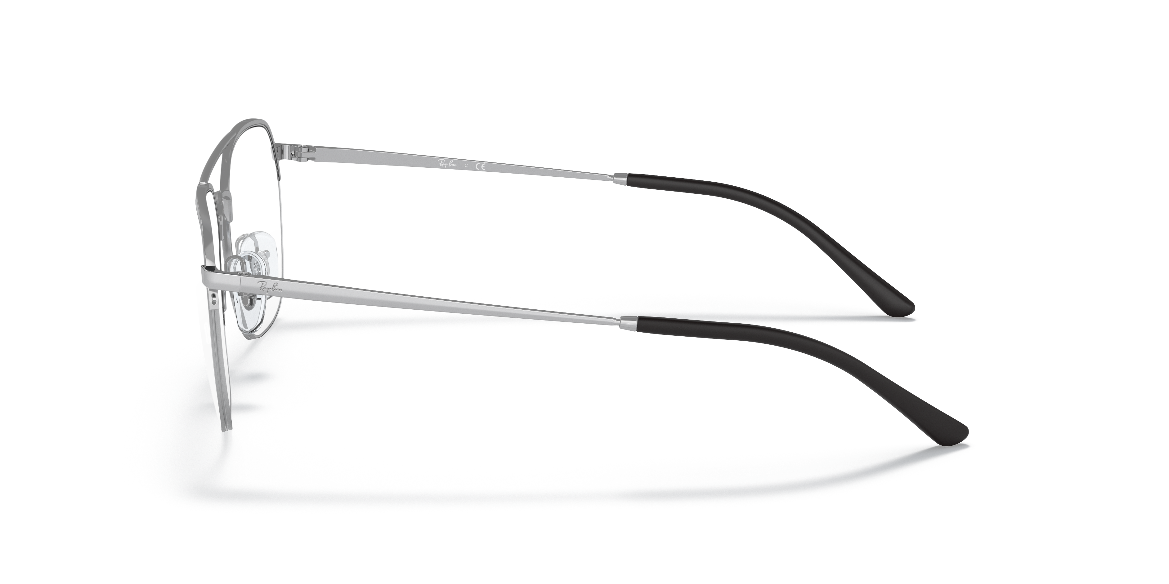 RB6444 Silver MetalEyeglass Frames for Glasses Direct, Side View