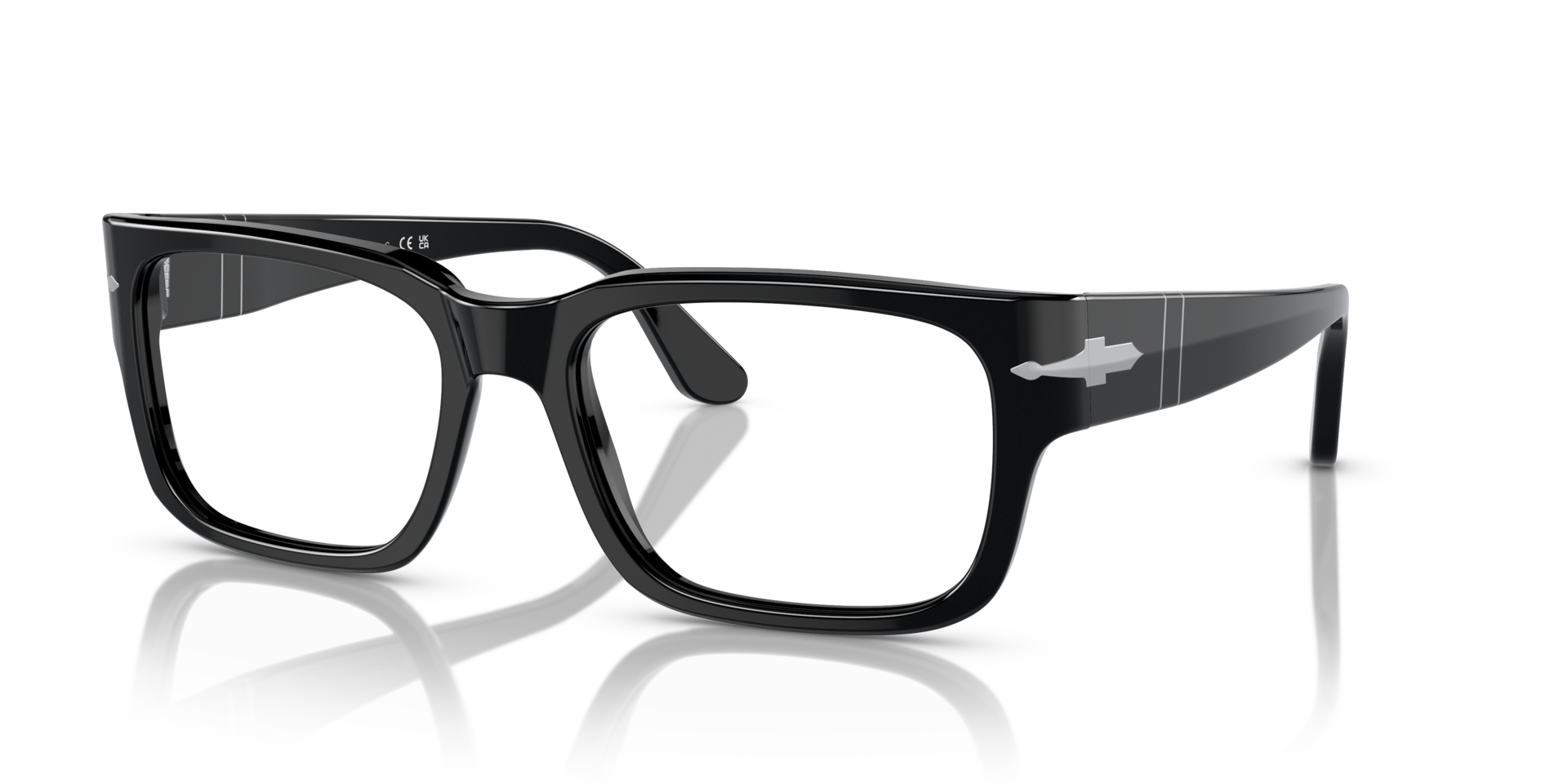 PO3315V Black AcetateEyeglass Frames for Glasses Direct, Angle View
