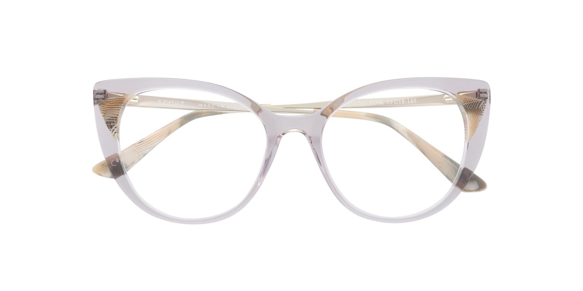 Costantino Pink AcetateEyeglass Frames for Glasses Direct, Closed View