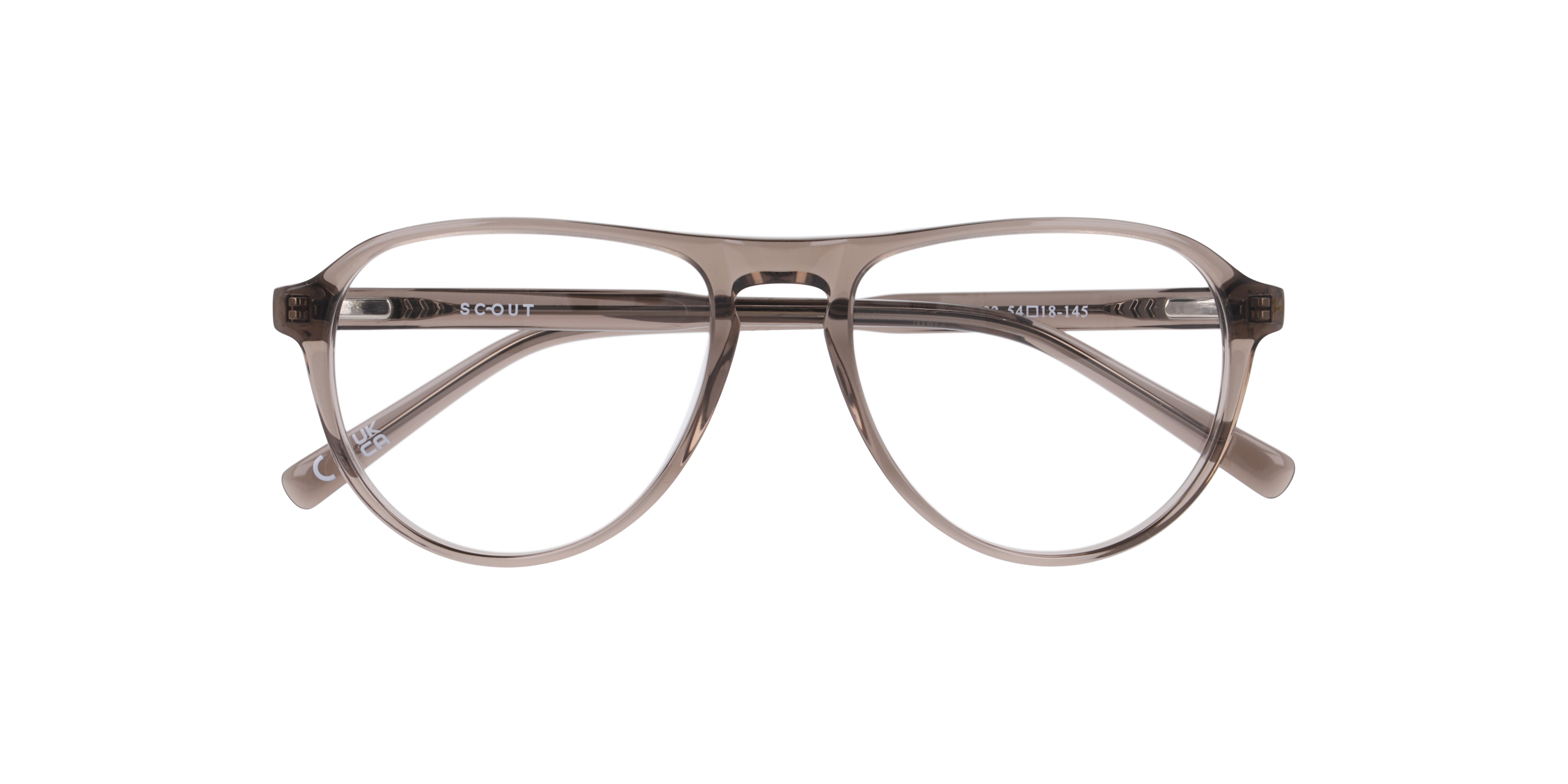 Marcus Crystal Grey AcetateEyeglass Frames for Glasses Direct, Closed View
