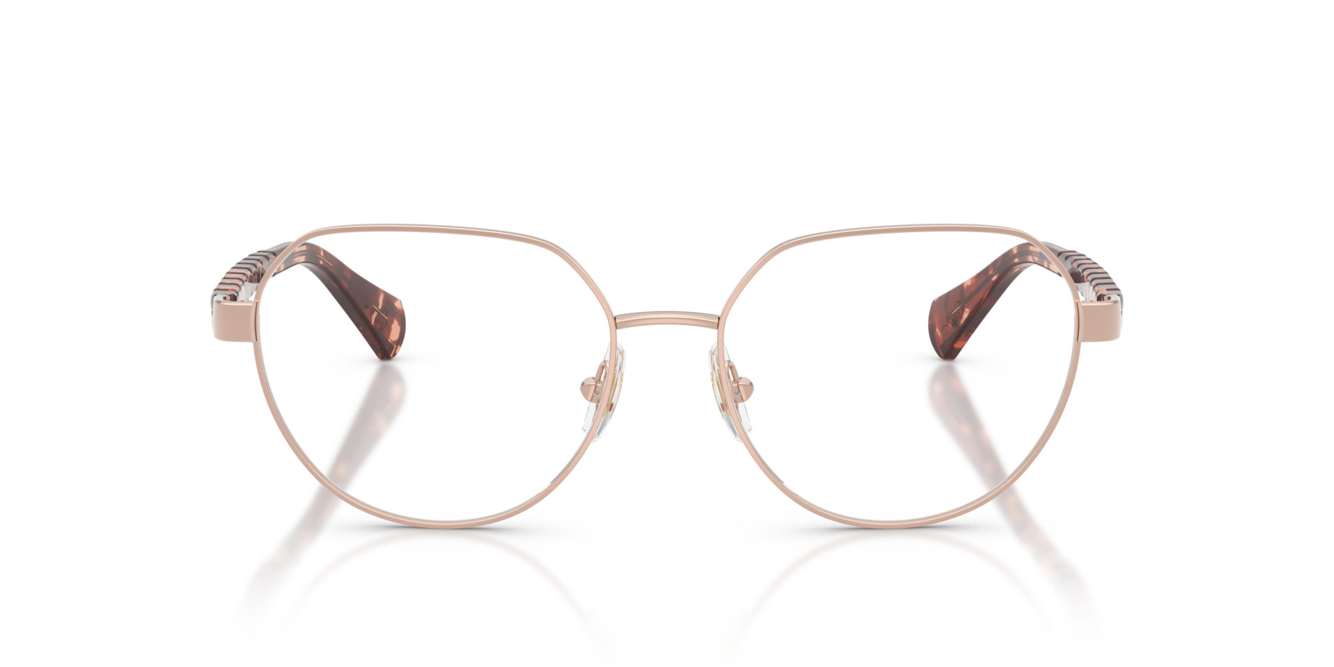 RA6065 Shiny Rose Gold MetalEyeglass Frames for Glasses Direct, Front View