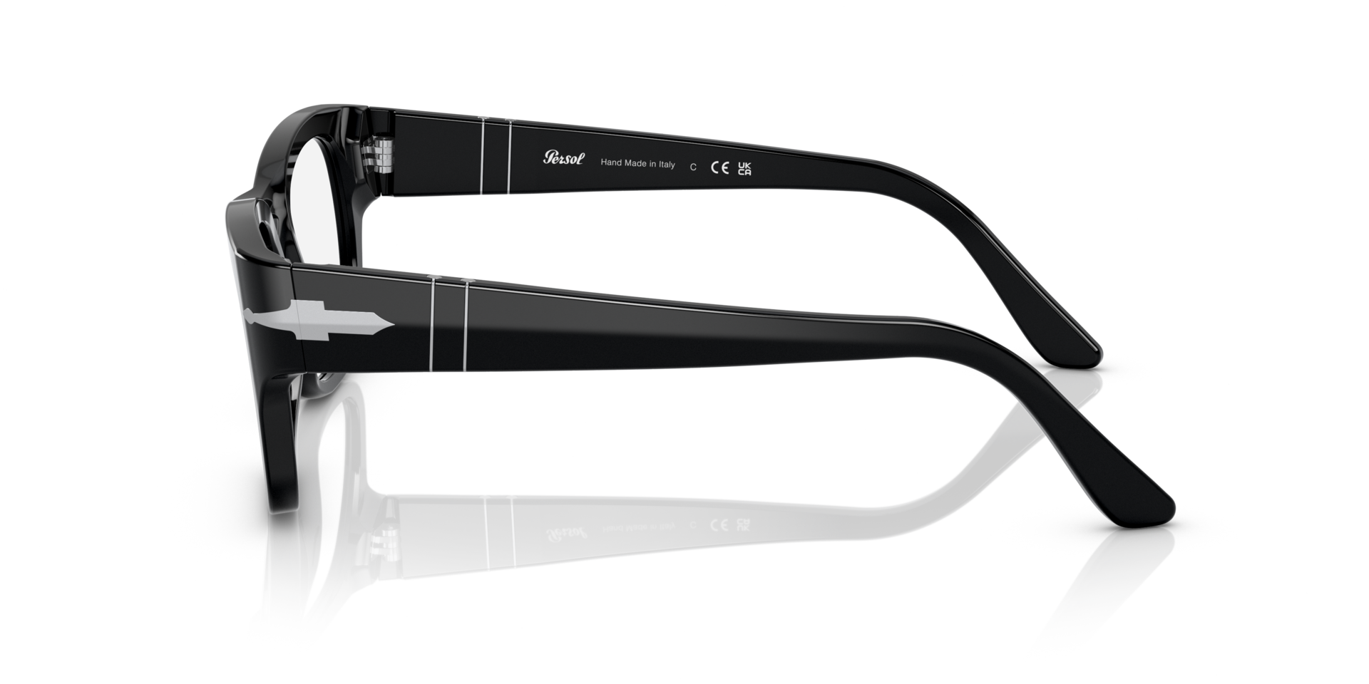 PO3297V Black AcetateSunglass Frames for Glasses Direct, Side View