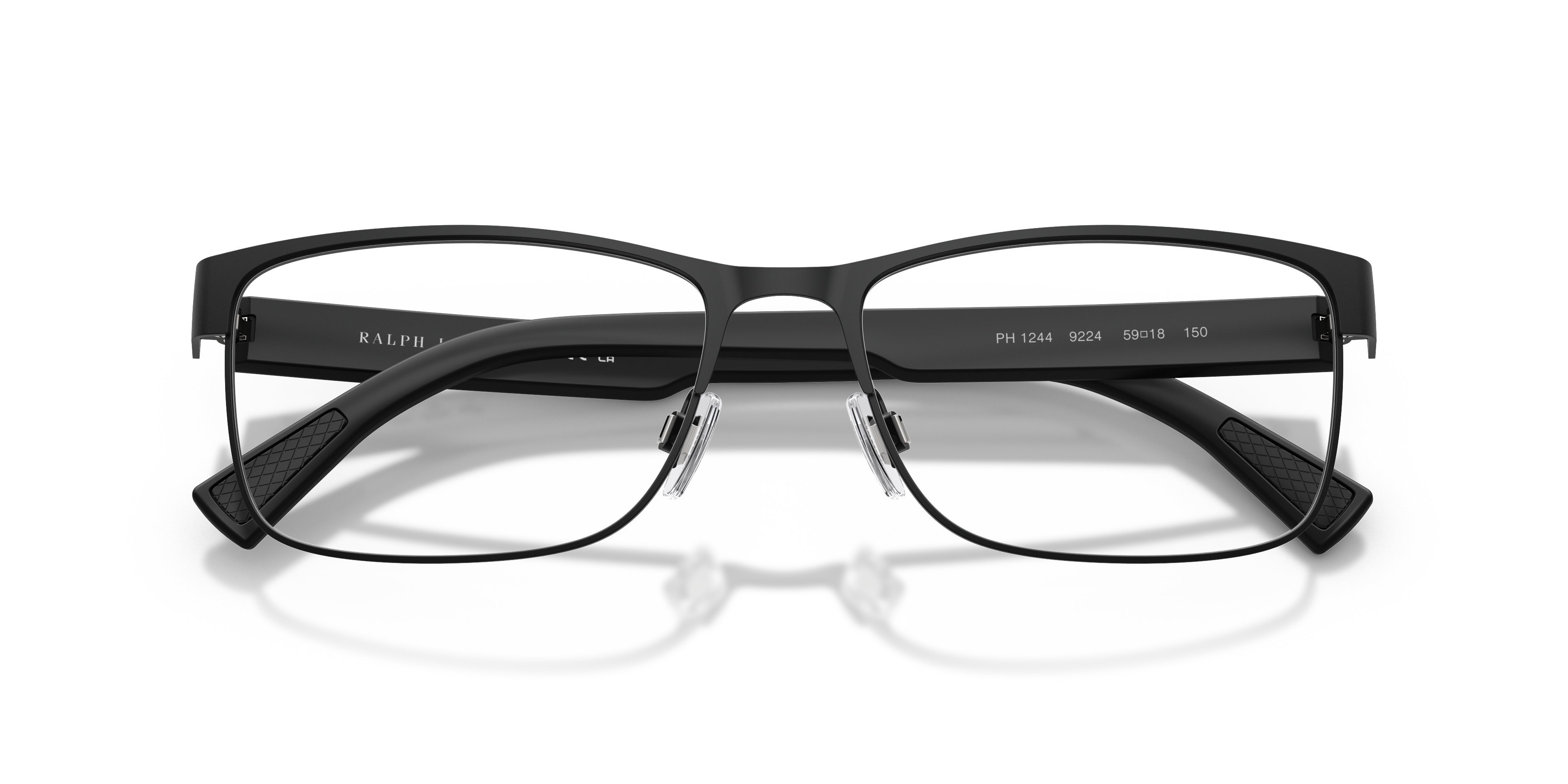 PH1244 Matte Black MetalEyeglass Frames for Glasses Direct, Closed View