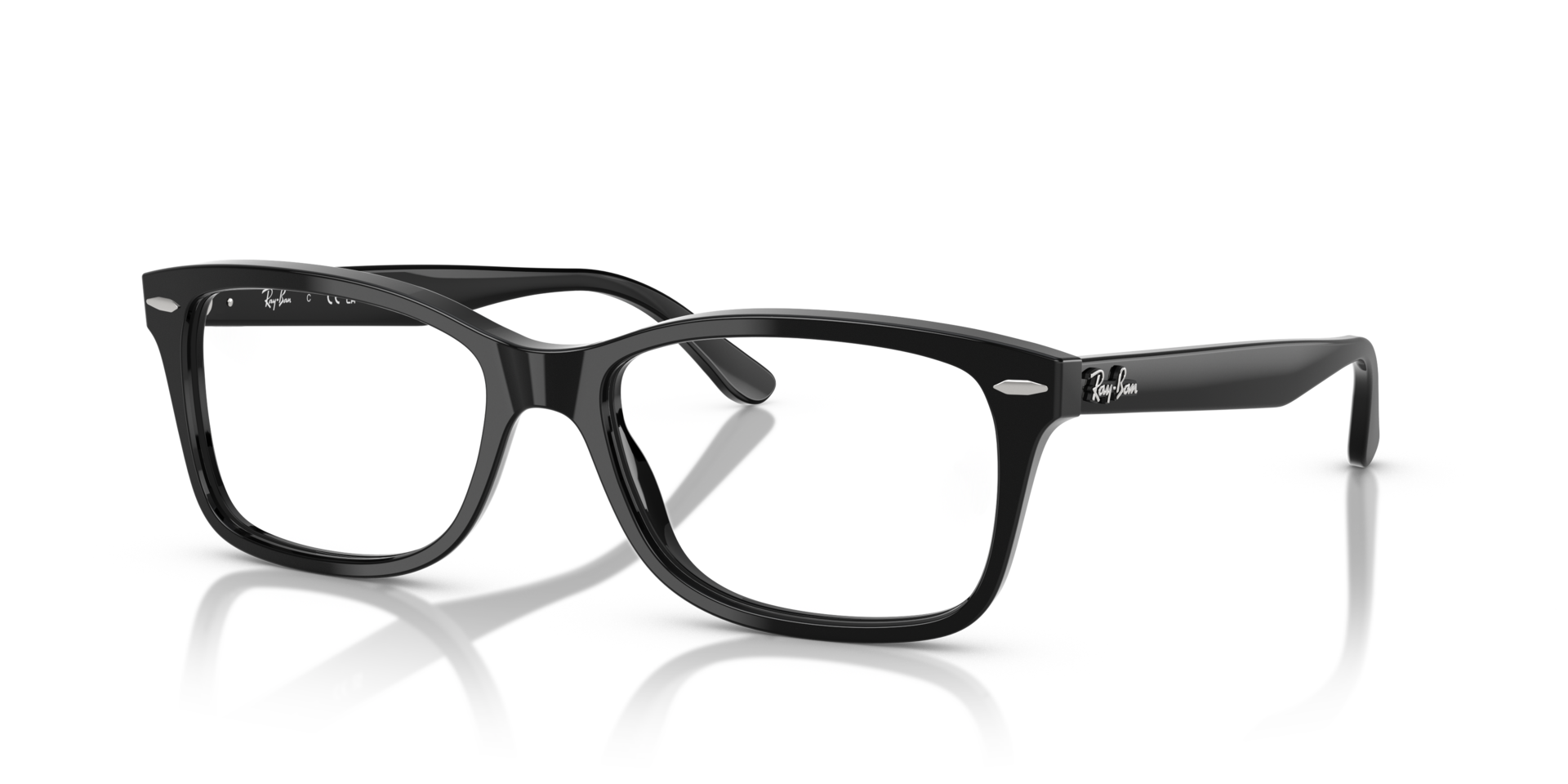 RB5428 Black AcetateEyeglass Frames for Glasses Direct, Angle View