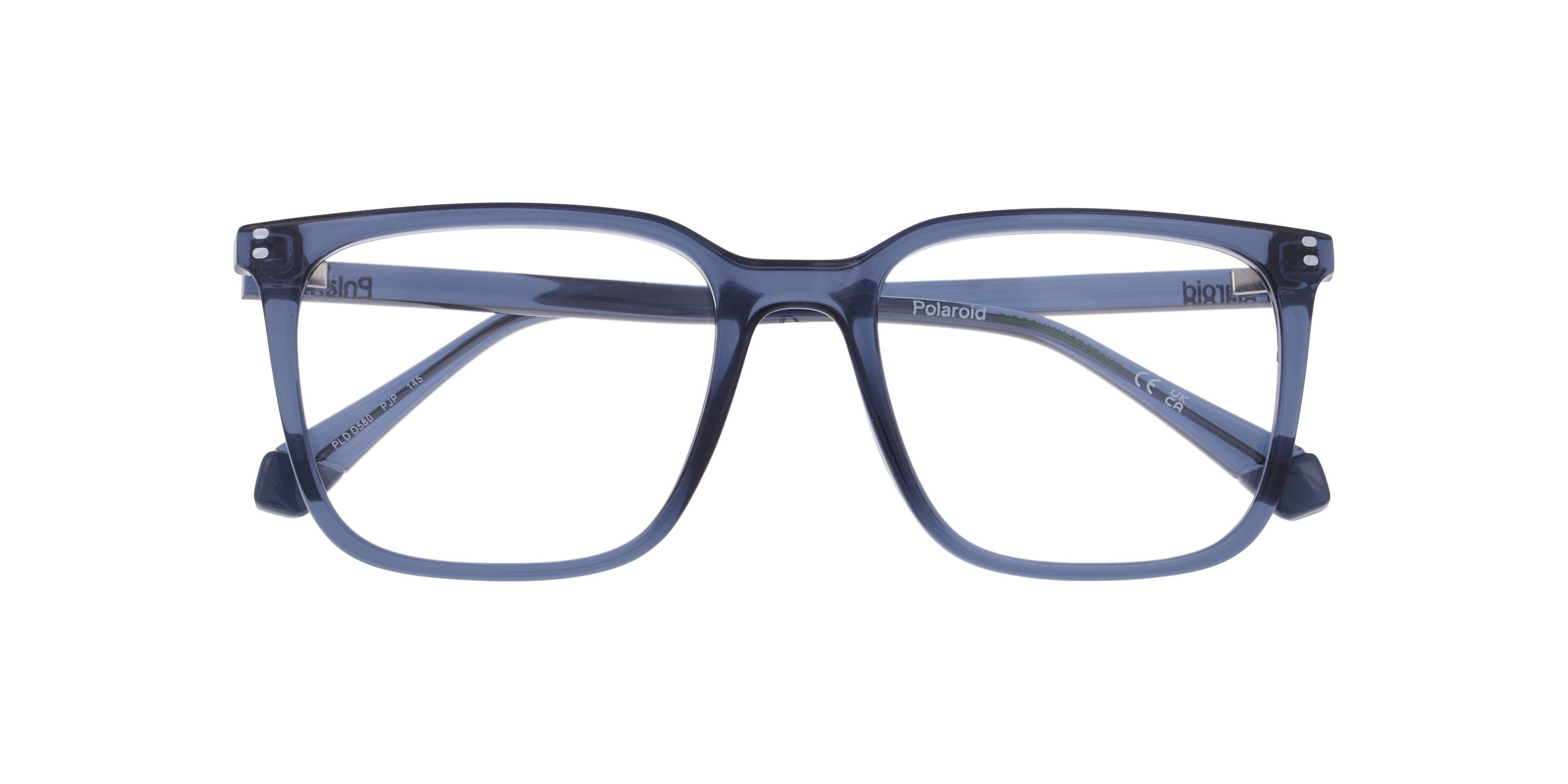 PLD D580 Blue PlasticEyeglass Frames for Glasses Direct, Closed View