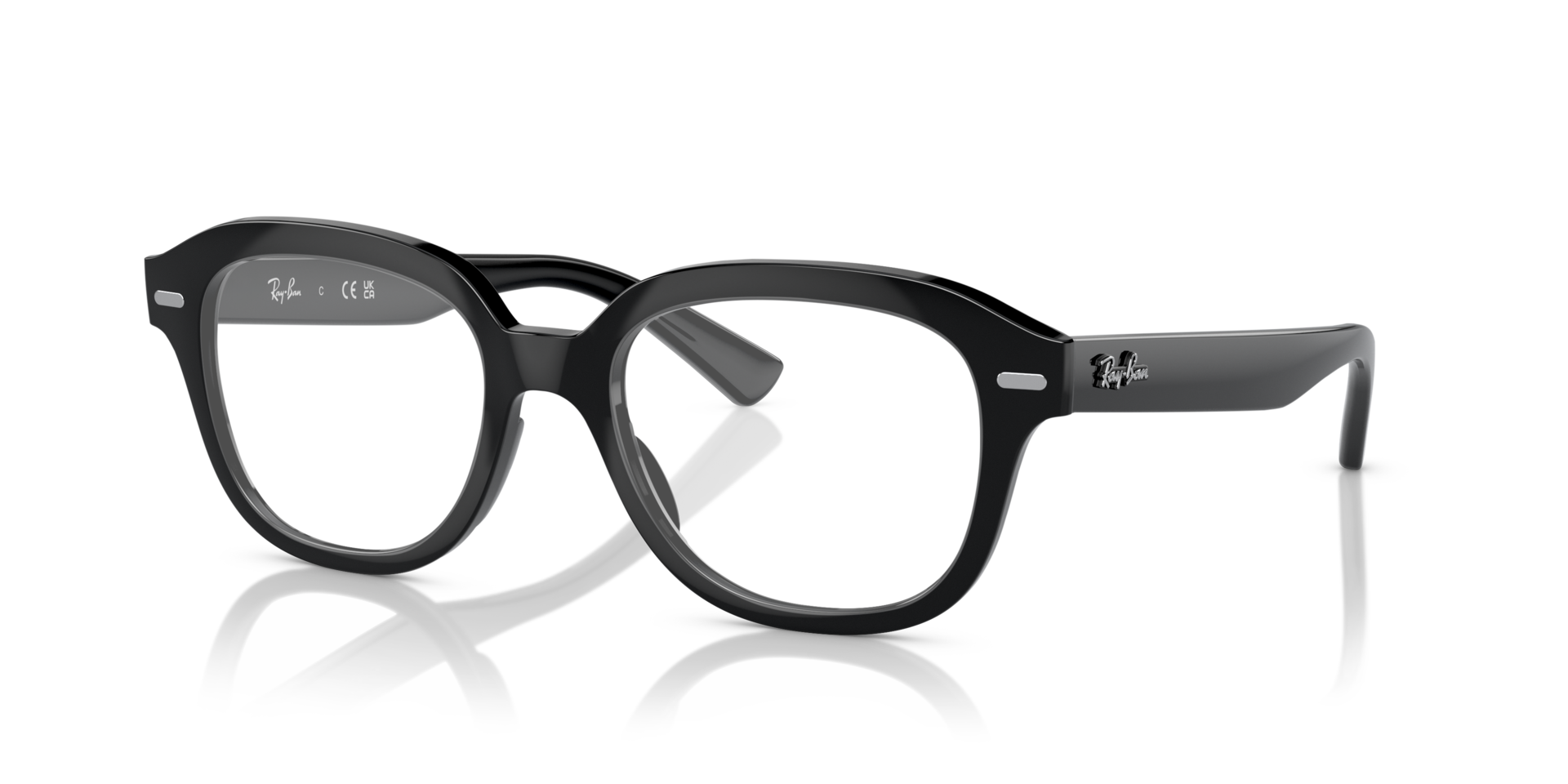 RB7215 Black PlasticEyeglass Frames for Glasses Direct, Angle View